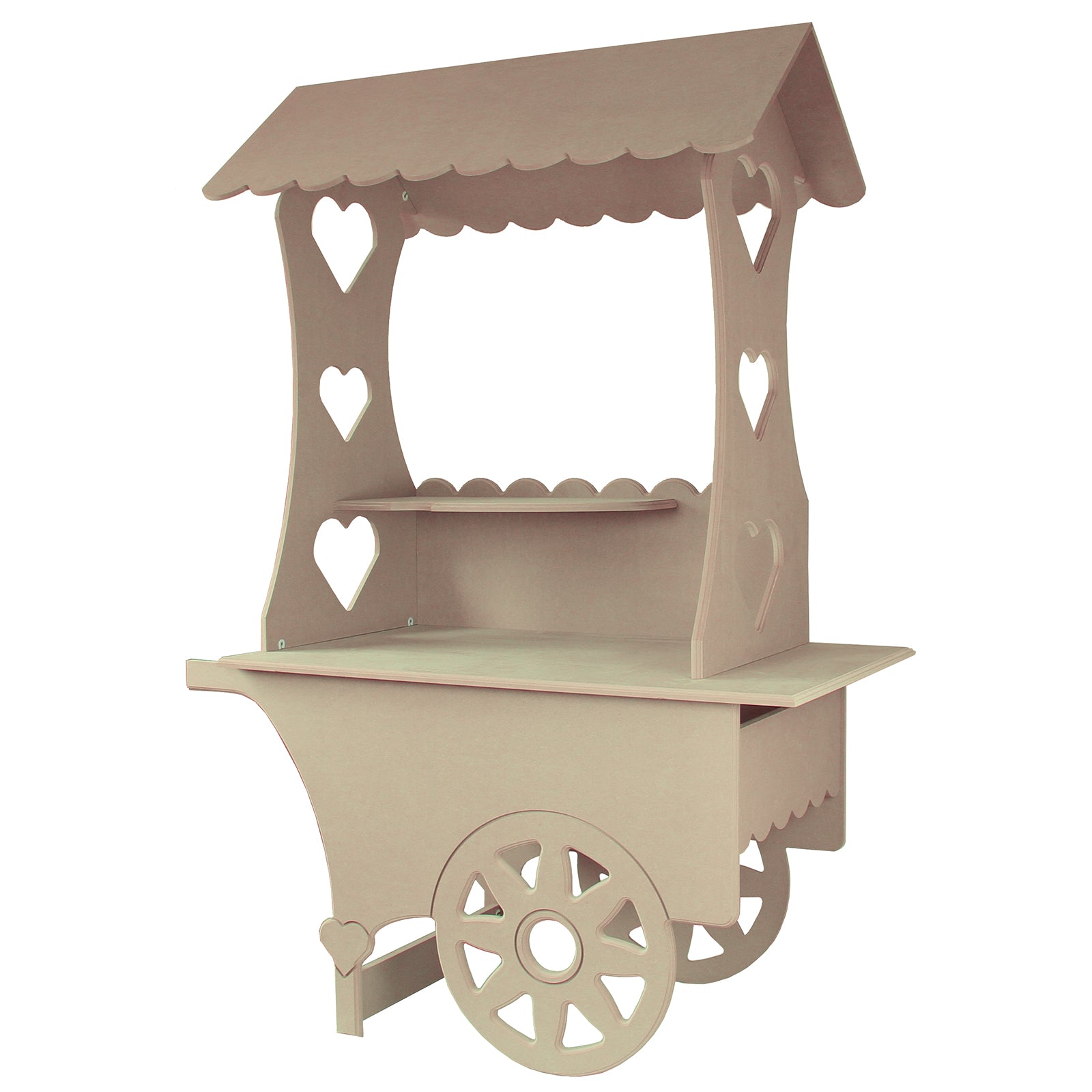 Q-Rax Carretto Dolci MDF 132cm per Matrimonio e Feste