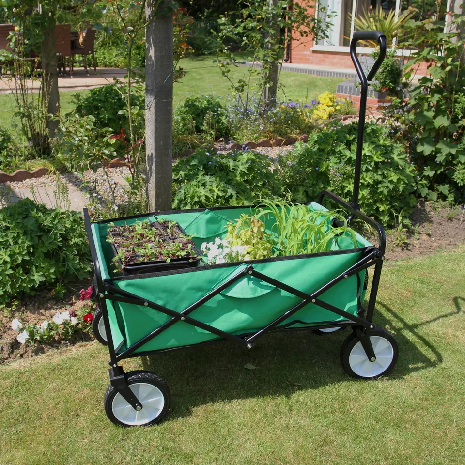 Q-Rax Carrello Giardino Pieghevole 70 kg tessuto impermeabile