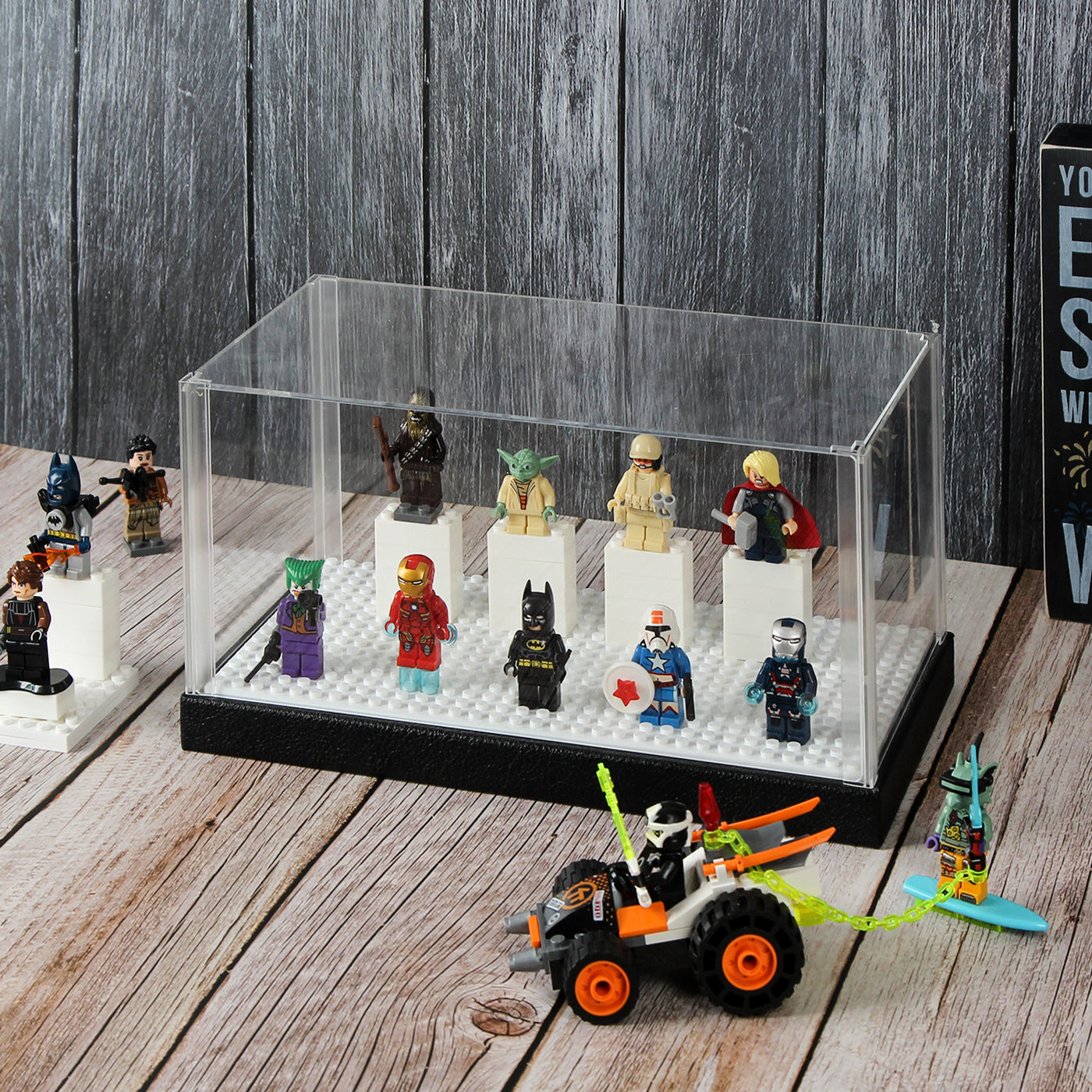 Jackcube Design Display Teca Acrilica Minifigure Base Mattoncini