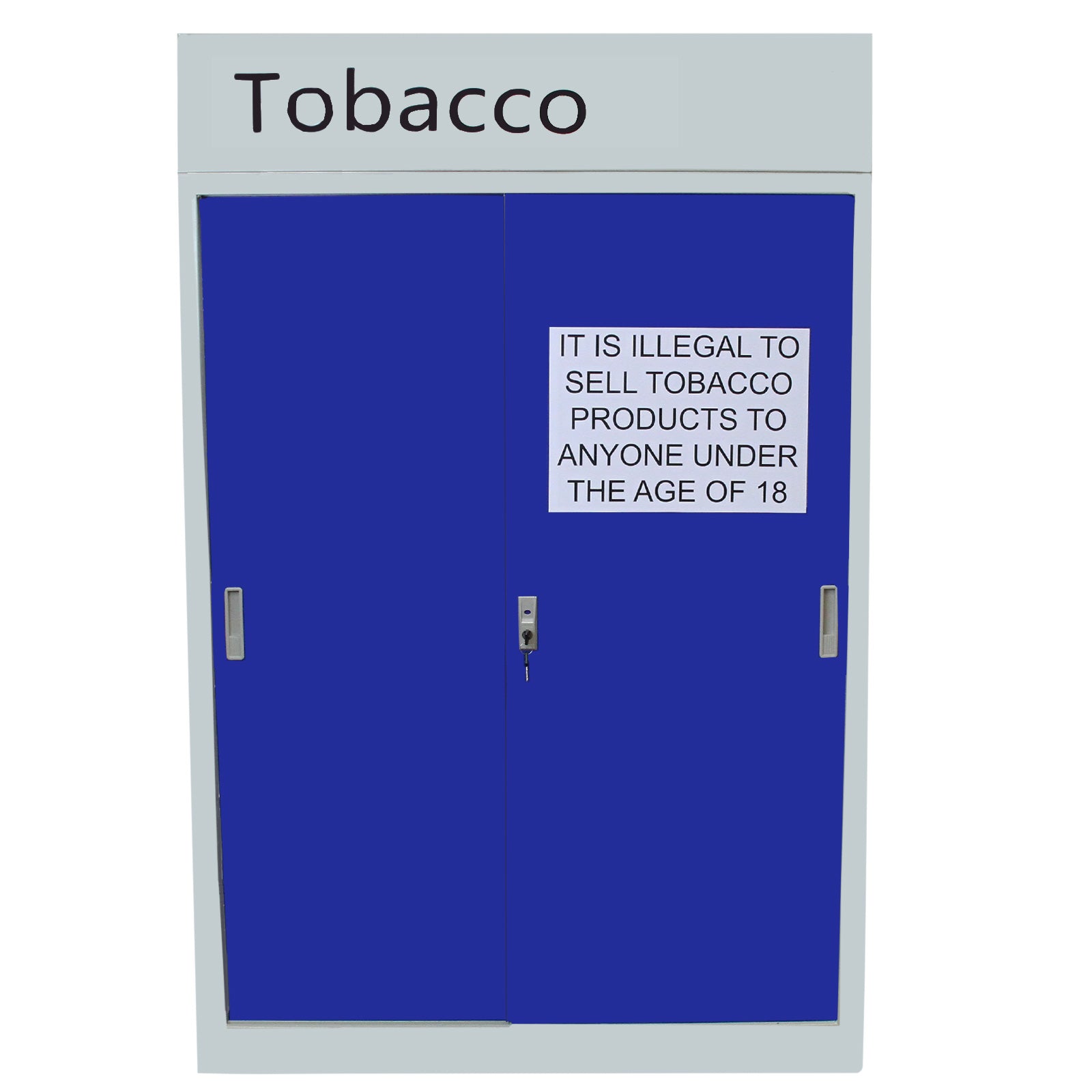 Q-Rax Armadietto Espositore Sigarette Bianco Blu 158 cm