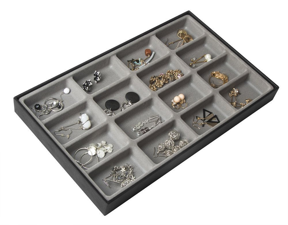Jackcube Design Makeup Jewelry Set 4 Vassoi Nero