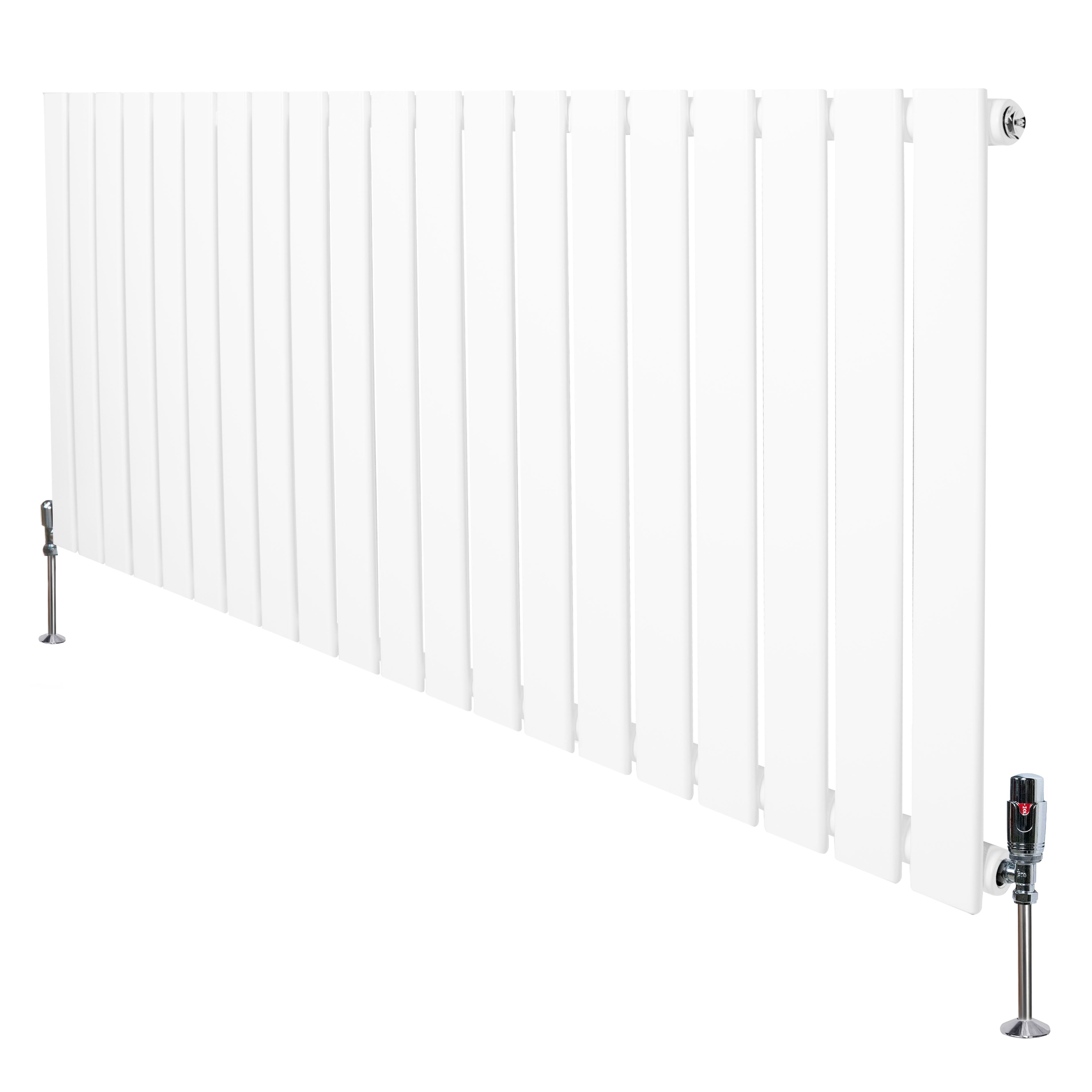Q-Rax Radiatore Piatto Monocolonna 600x1400 Bianco Valvole