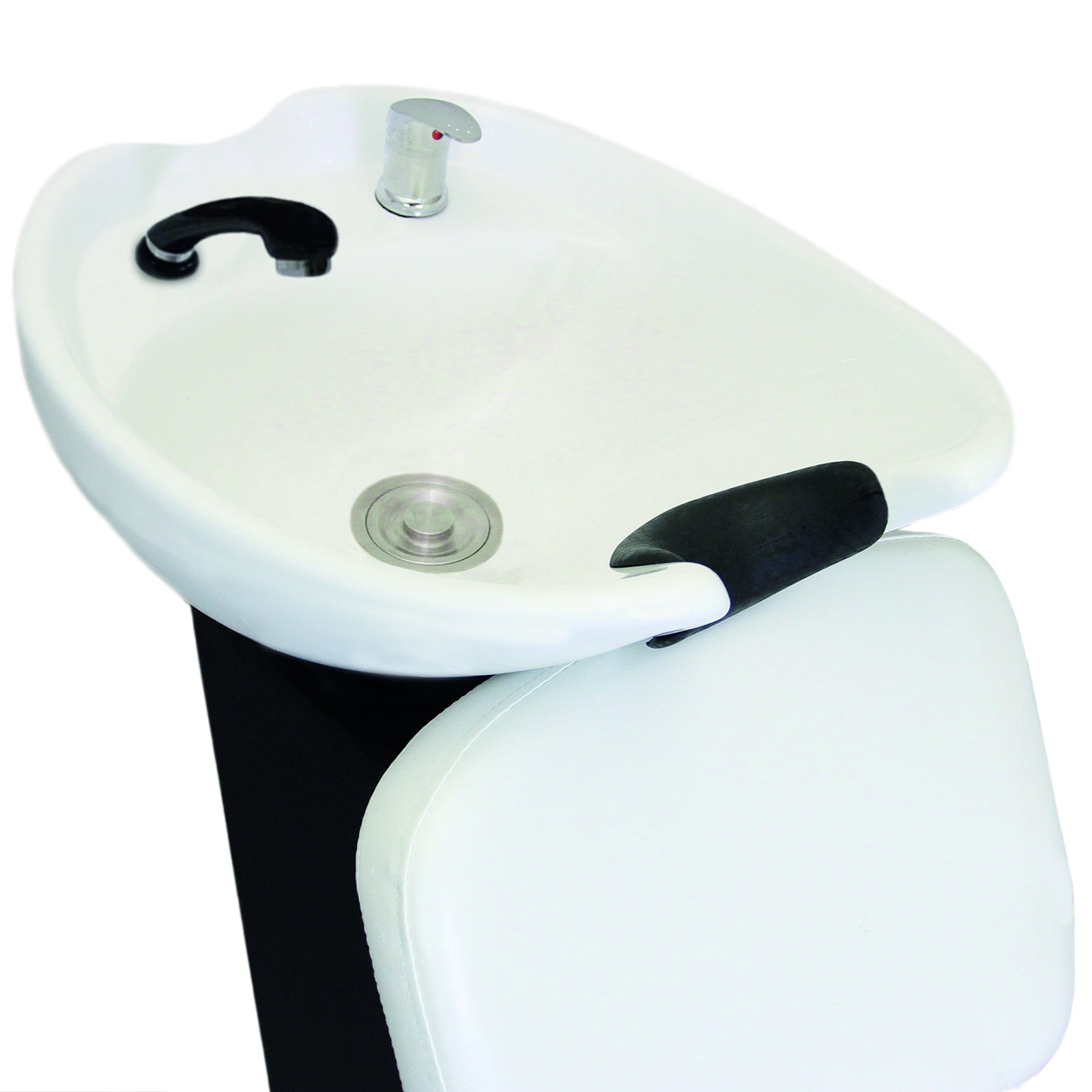Q-Rax Poltrona Parrucchiere Shampoo Bianco Lavello Ceramica 150 kg