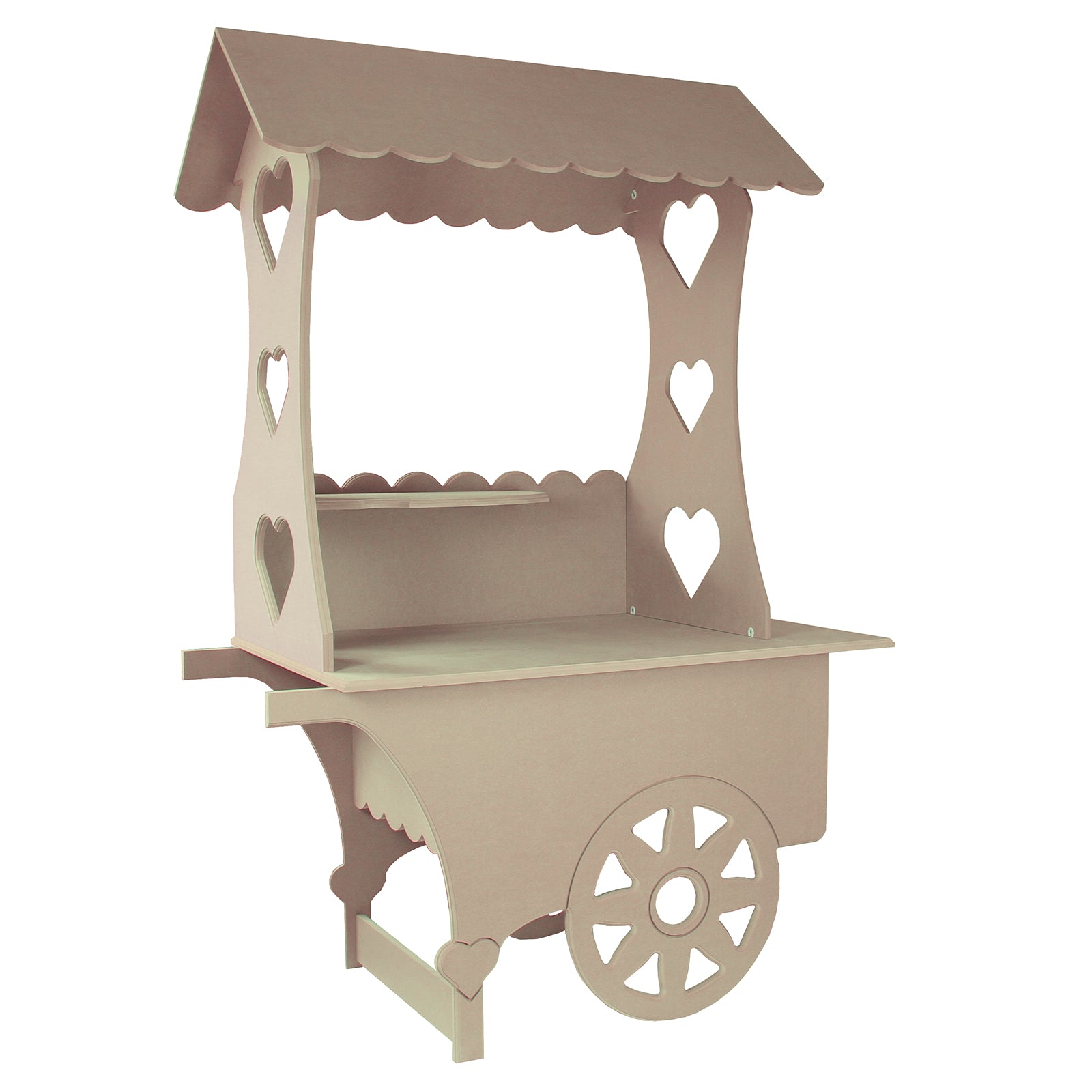 Q-Rax Set 2 Carretti Dolci MDF Legno Matrimonio Feste