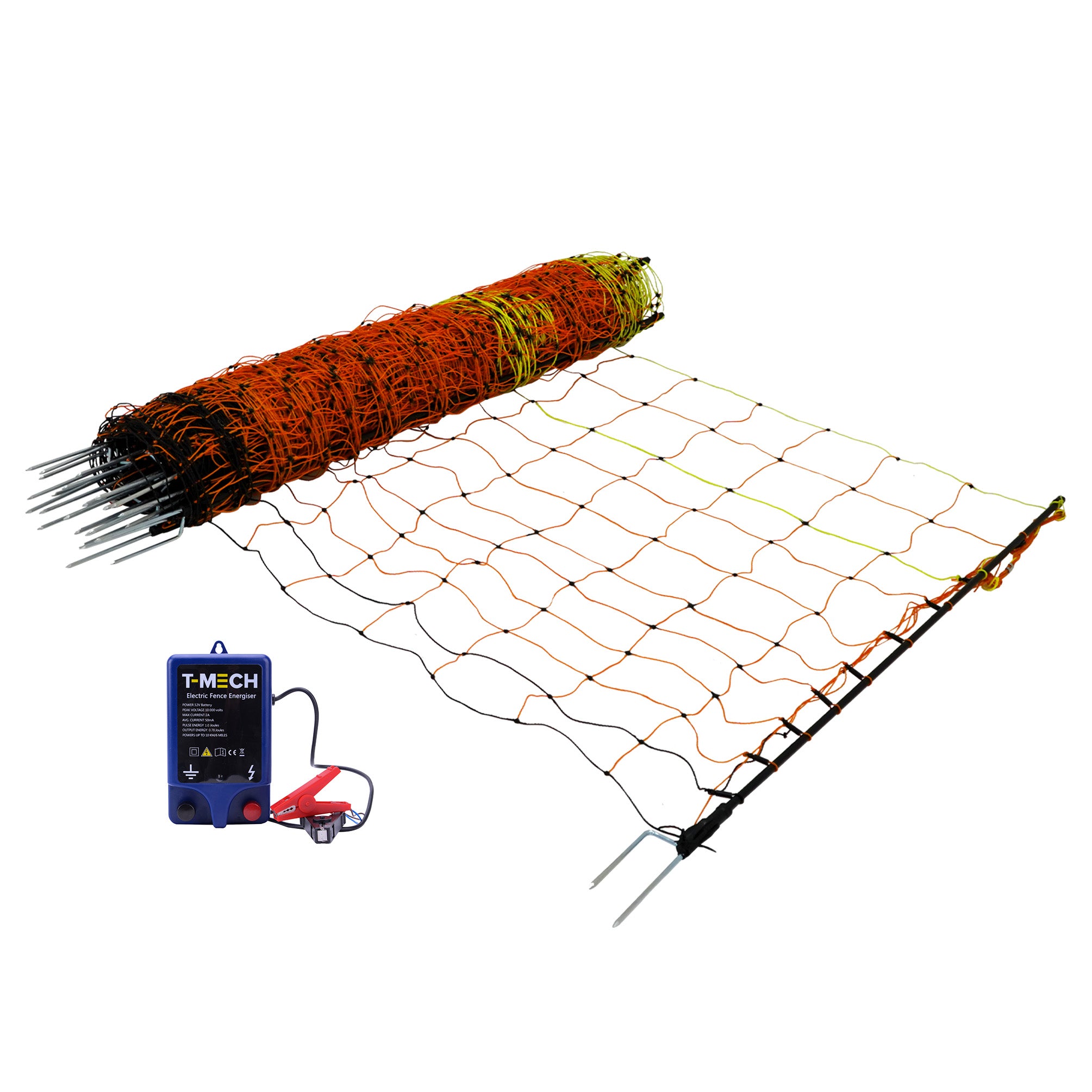 Q-Rax Rete Pollame 50m con Energizzatore 120cm 10kV