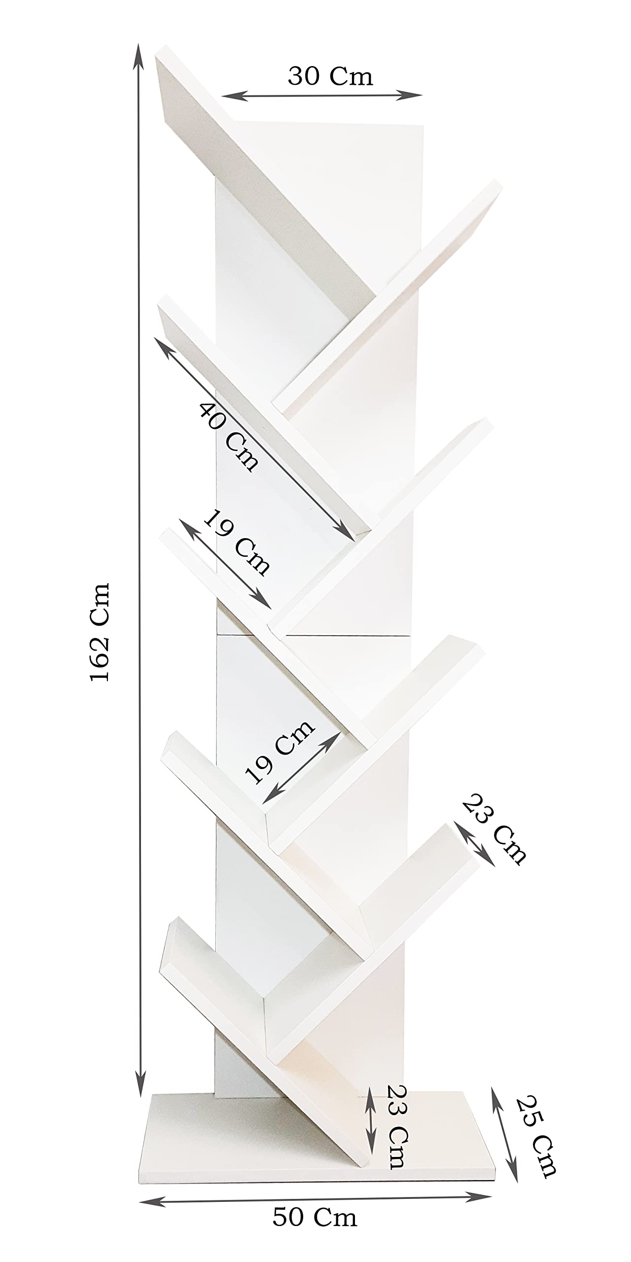 Henor Albero Doppio 50x25x162 Scaffale Grafite Verticale