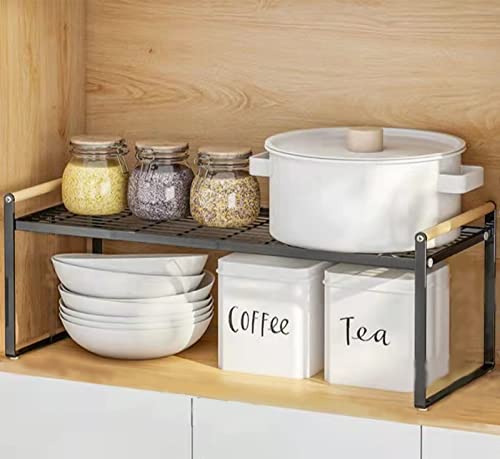 HGYZE Mensole Impilabili Cucina 51x21x20 cm nero metallo