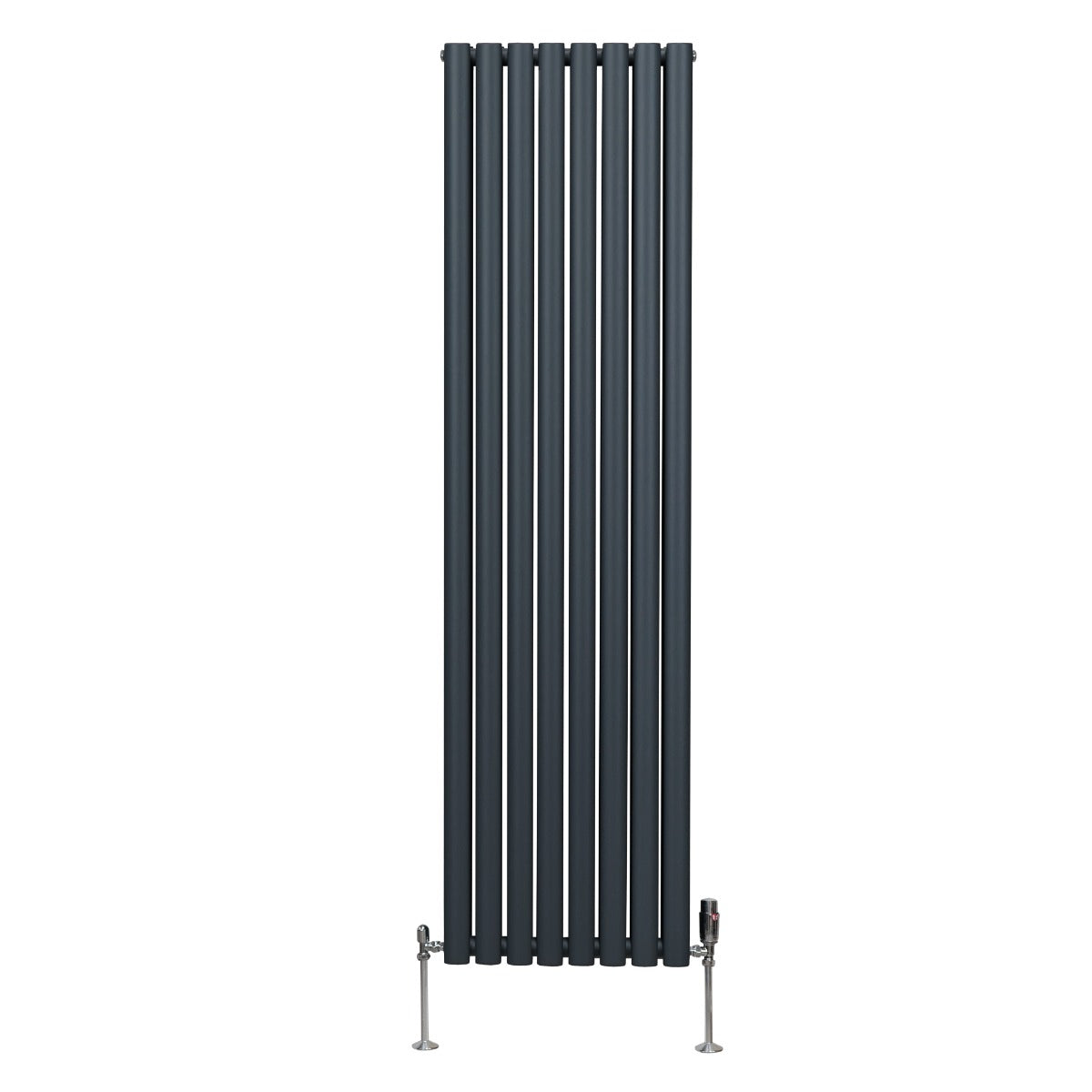 Q-Rax Radiatori Tradizionali 1800x480 radiatore antracite con valvole