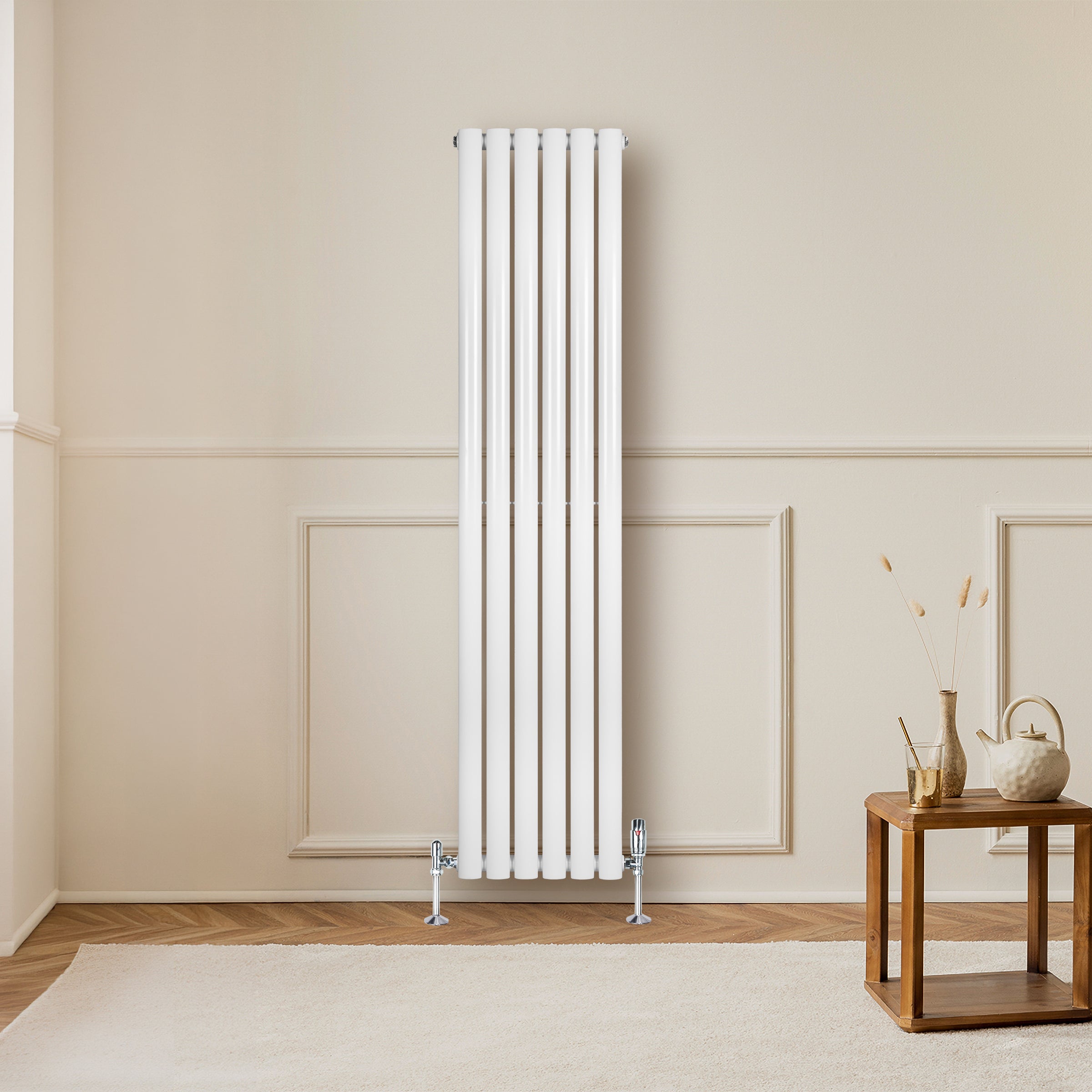 Q-Rax Radiatori Tradizionali Ovale Verticale 1600x360 radiatore bianco