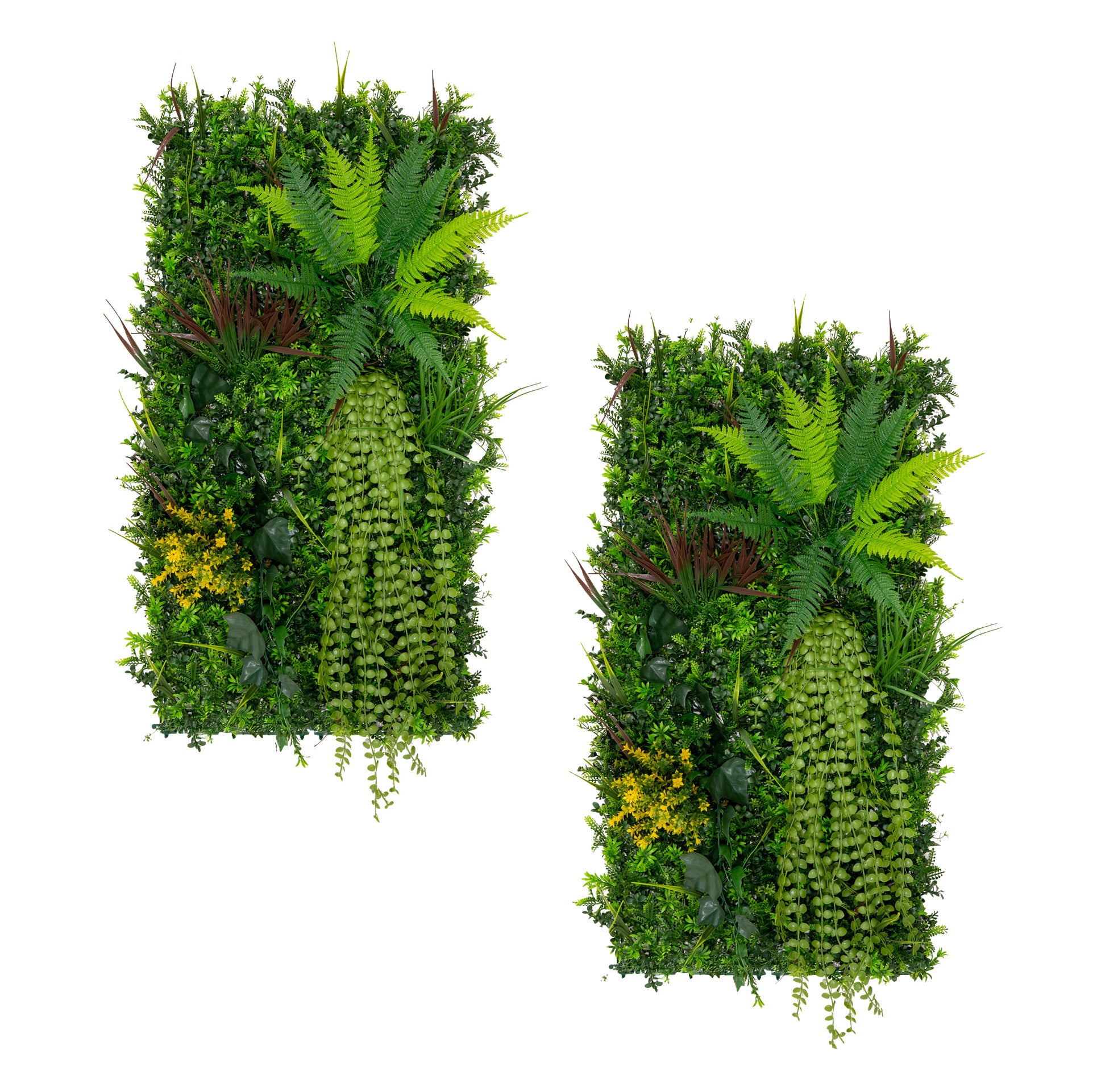 Q-Rax Piastrelle Parete Piante Artificiali 50x100cm 2Pz