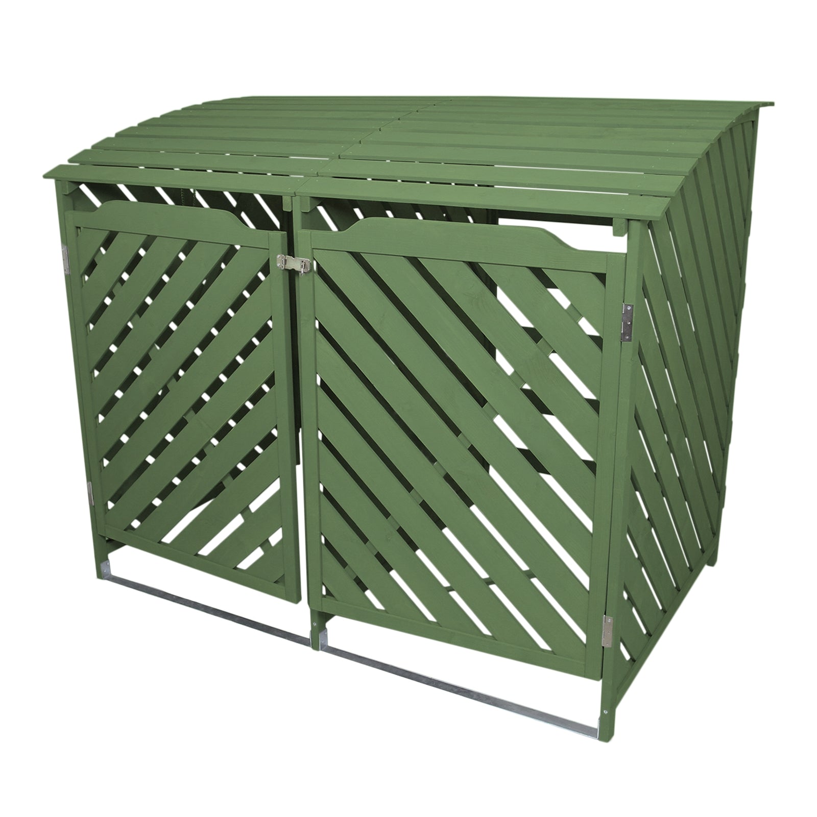 Q-Rax Copribidoni Doppio Legno Verde Salvia 2x240L