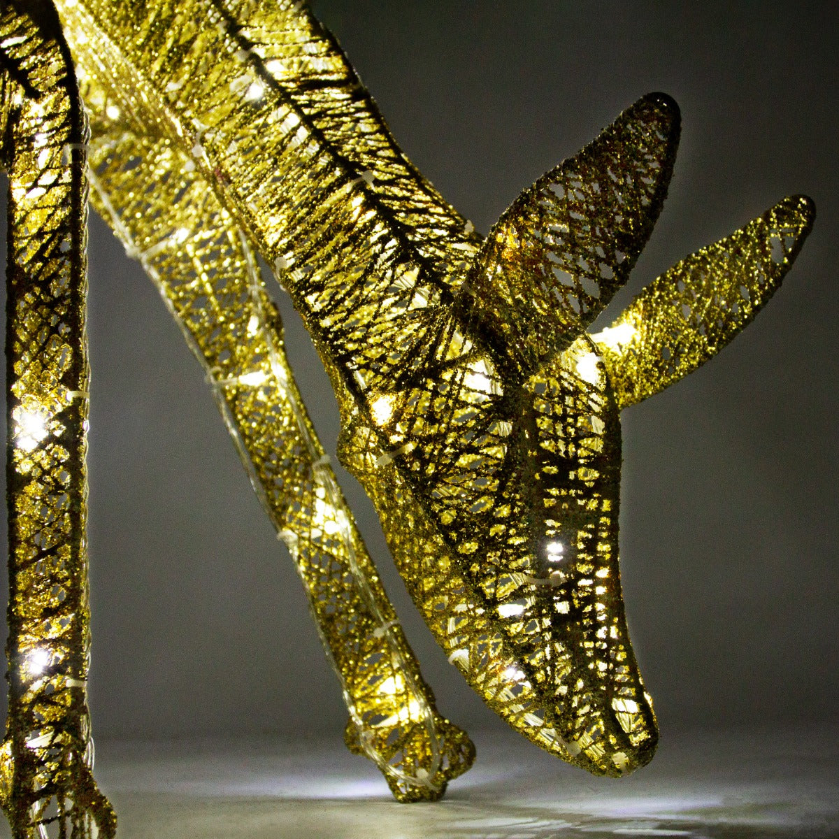 Q-Rax Renna Natale Femmina Oro decorazione luminosa 120 LED