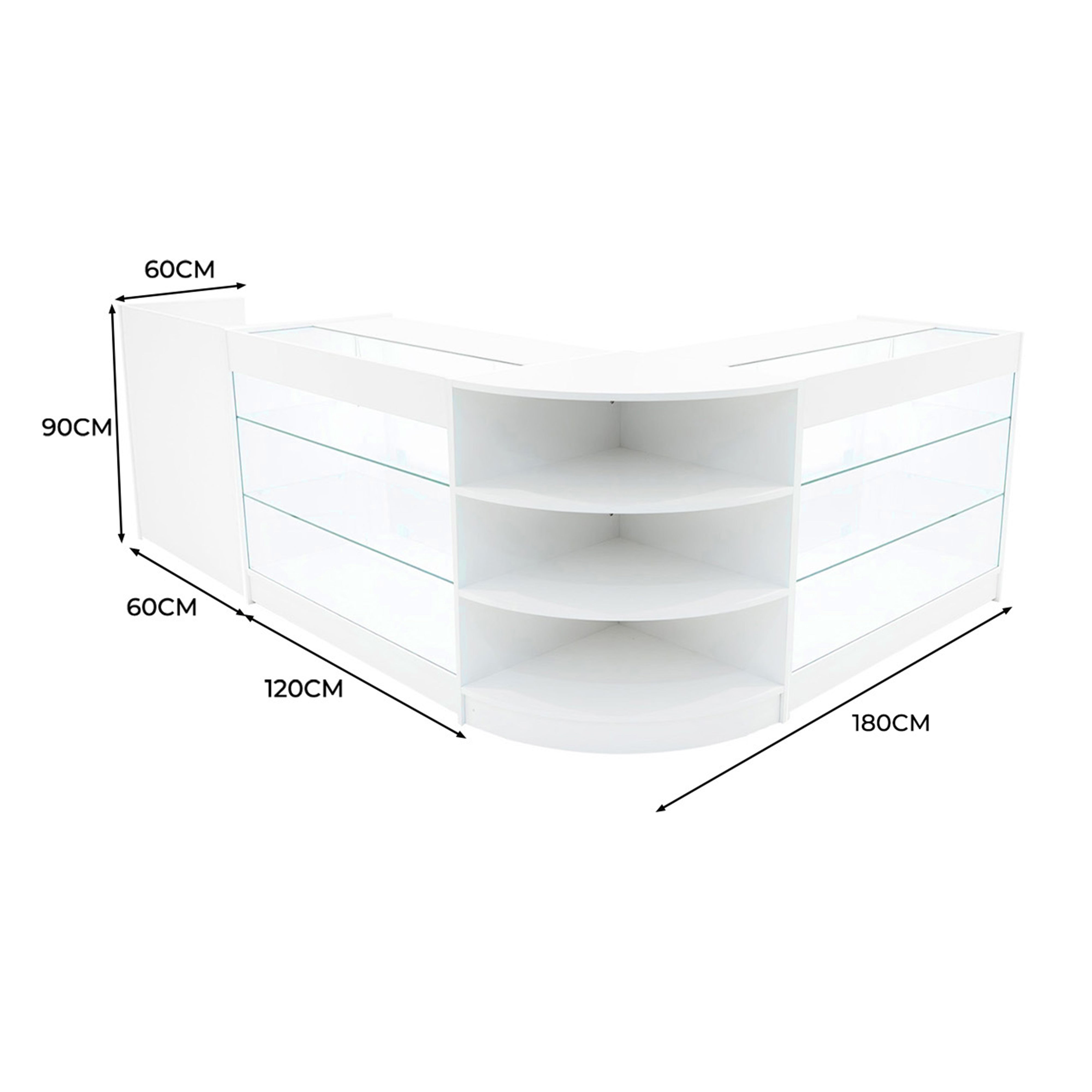 Q-Rax Astro Set 4 Banconi LED K1200 LM60 TB60 Bianco