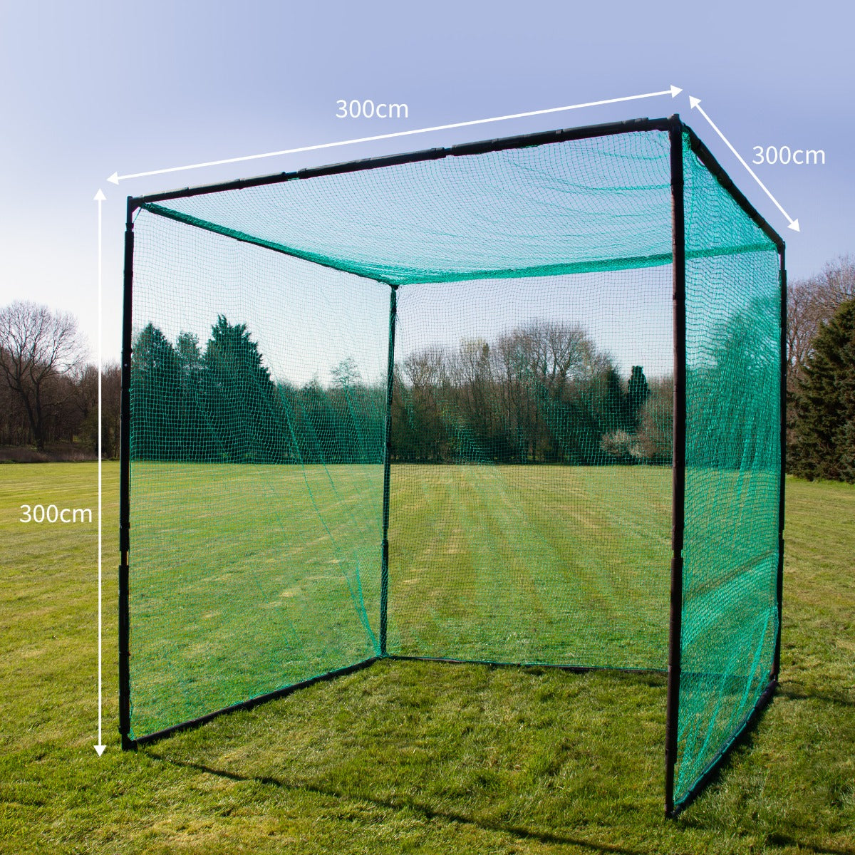 Q-Rax Rete Golf Allenamento Gabbia 3x3m Tappeto 80cm