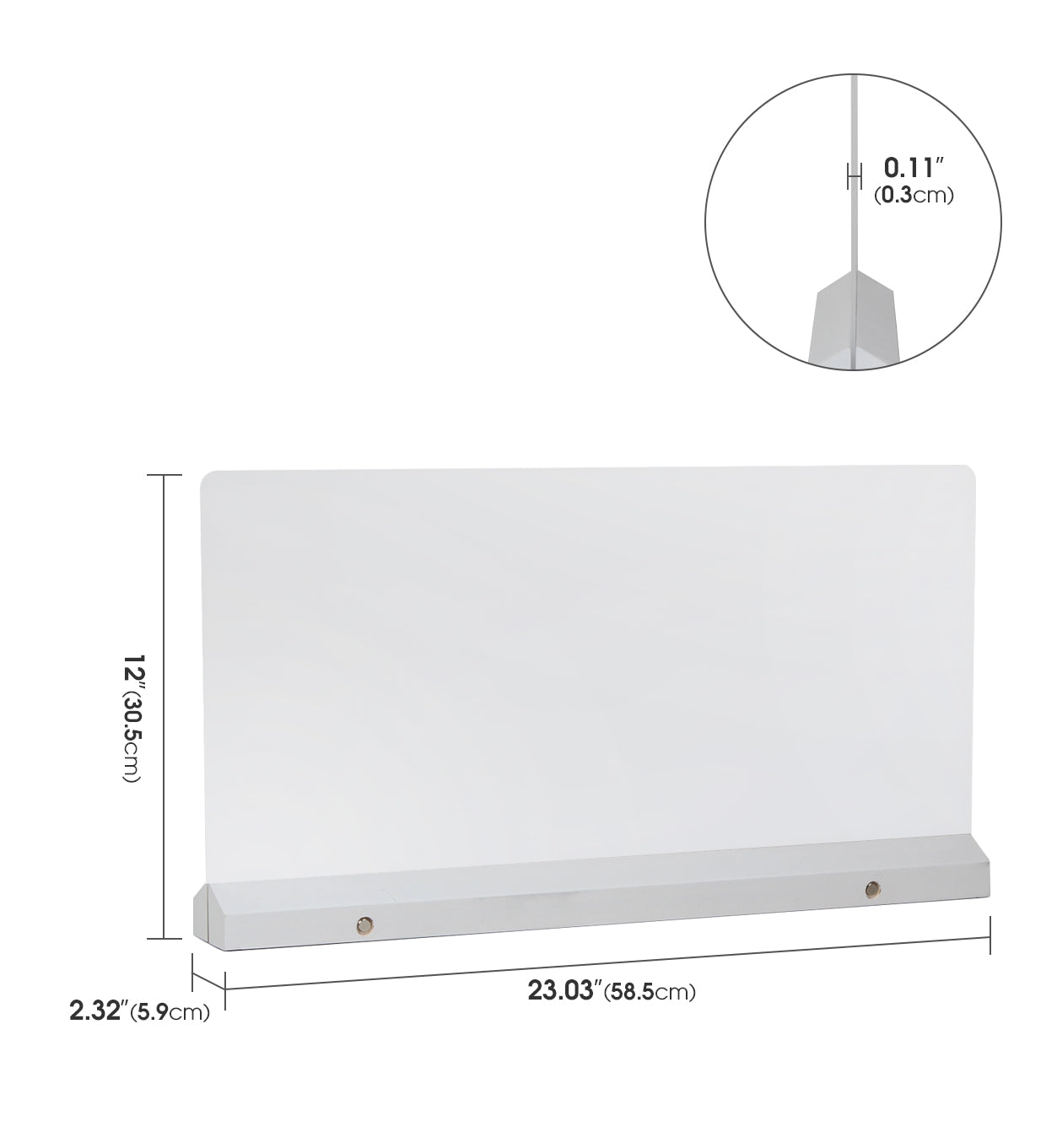Jackcube Design Home Office Divisorio Scrivania Acrilico 58cm
