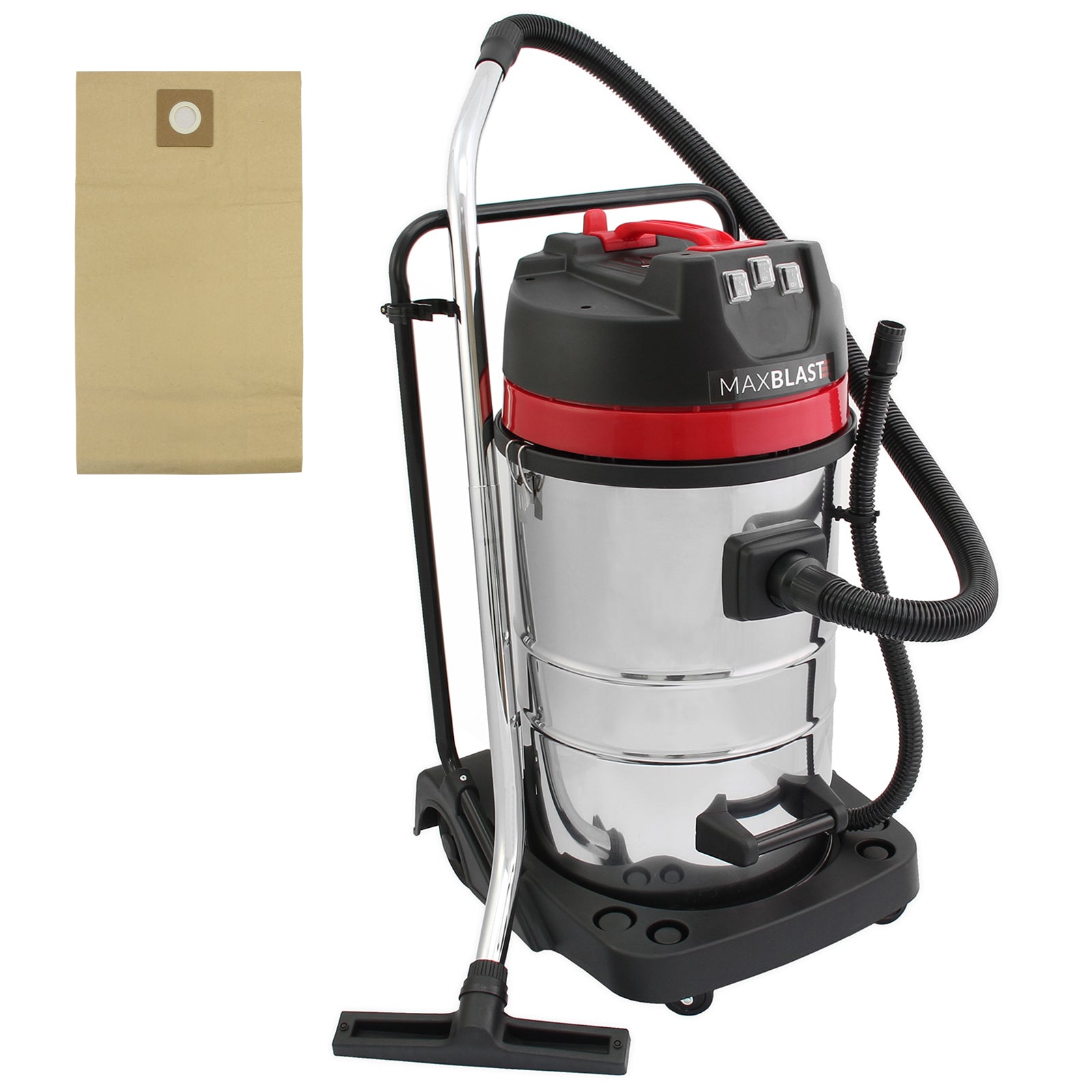 Q-Rax Sacchetti Carta Aspirapolvere Maxblast 80 Litri 5 Pezzi