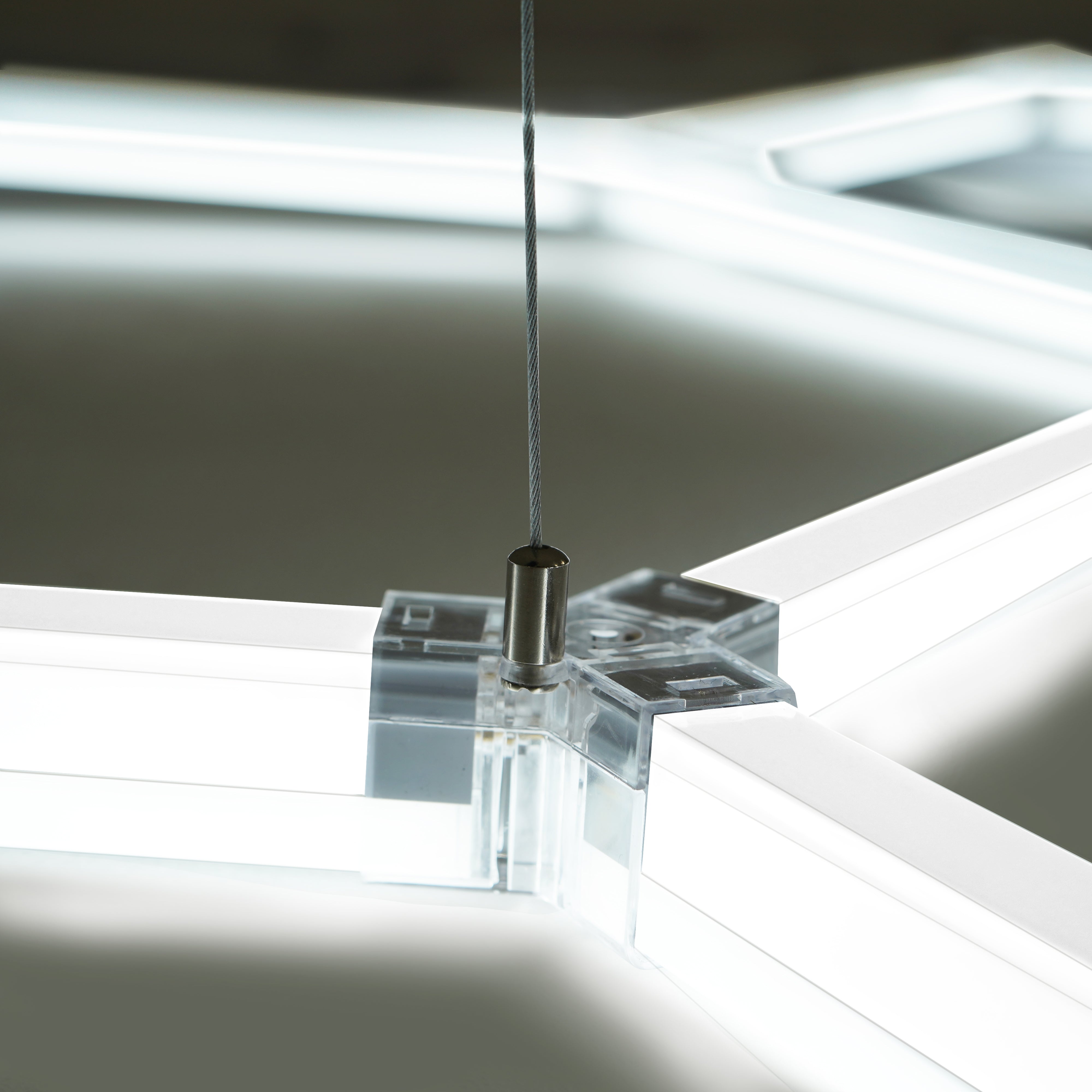 Q-Rax Sistema LED Esagonale x10 luce 6000K con cornice