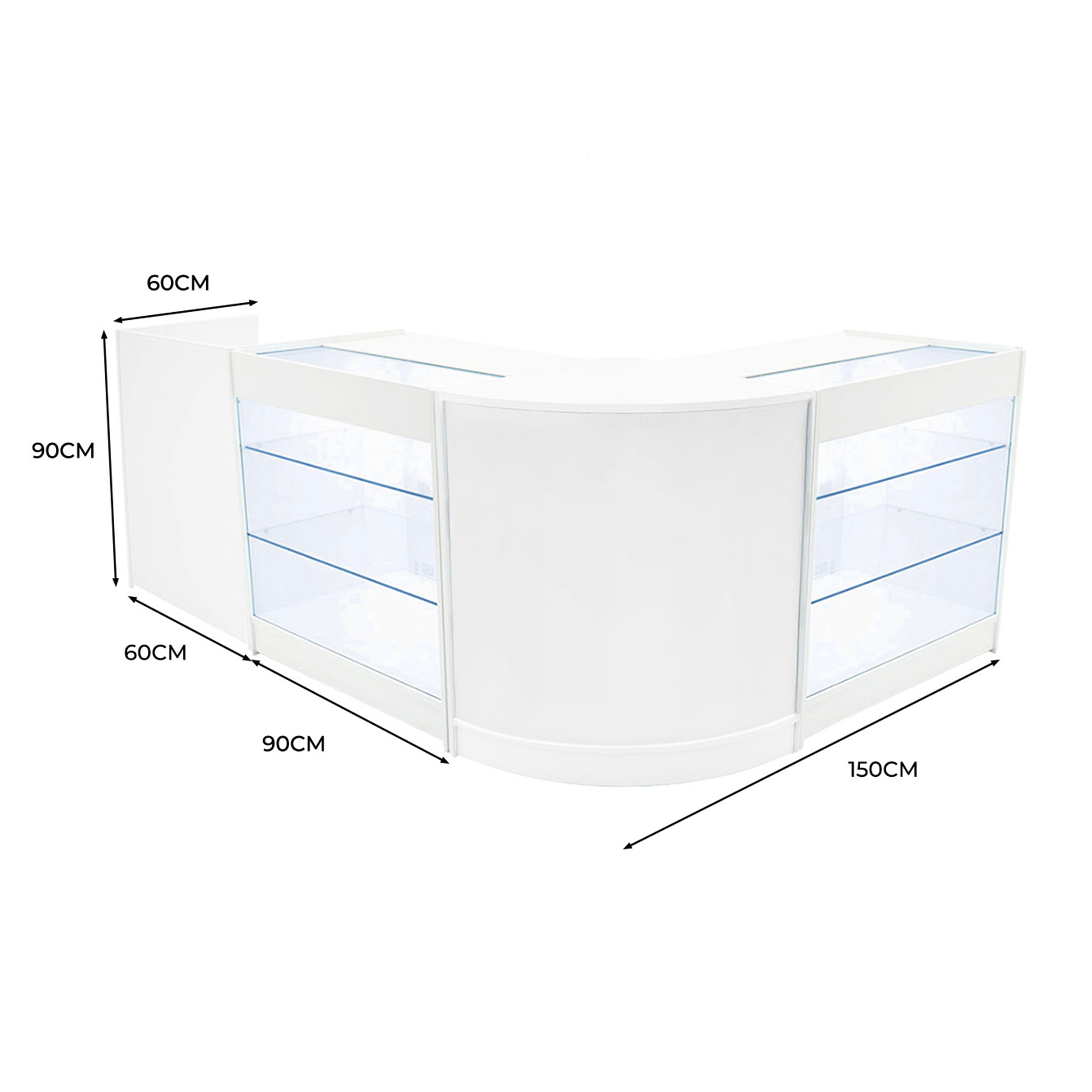 Q-Rax Aries Set Banconi K900+CM60+TB60 Bianchi LED