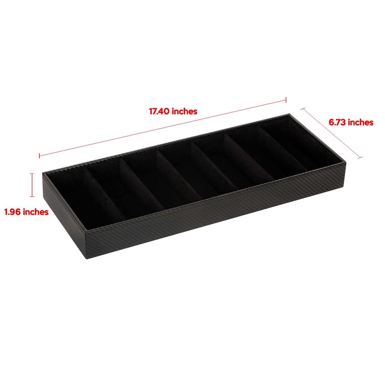 Jackcube Design Organizer Occhiali 7 Scomparti Pelle Nera