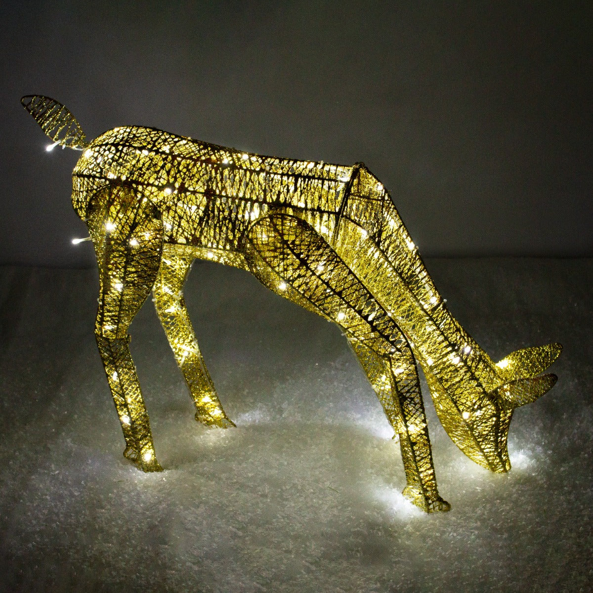 Q-Rax Renna Natale Femmina Oro decorazione luminosa 120 LED