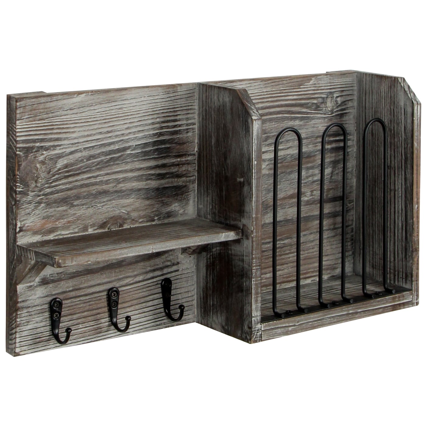 Jackcube Design Entryway Portachiavi Mensola Legno 3 Ganci