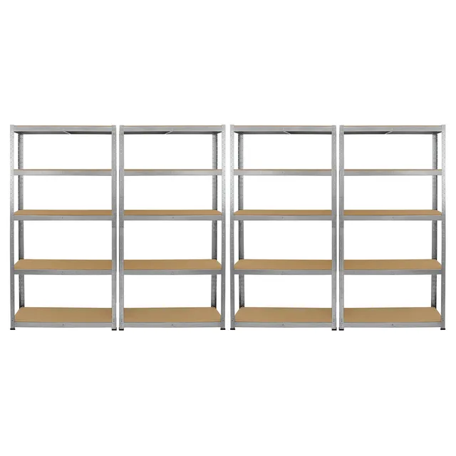 Q-Rax Galwix Scaffale Acciaio Grigio 90 cm Set 4 Pezzi