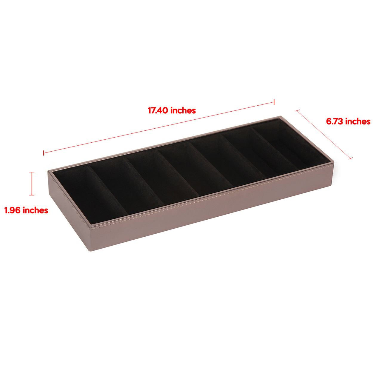 Jackcube Design porta occhiali pelle argento 7 scomparti