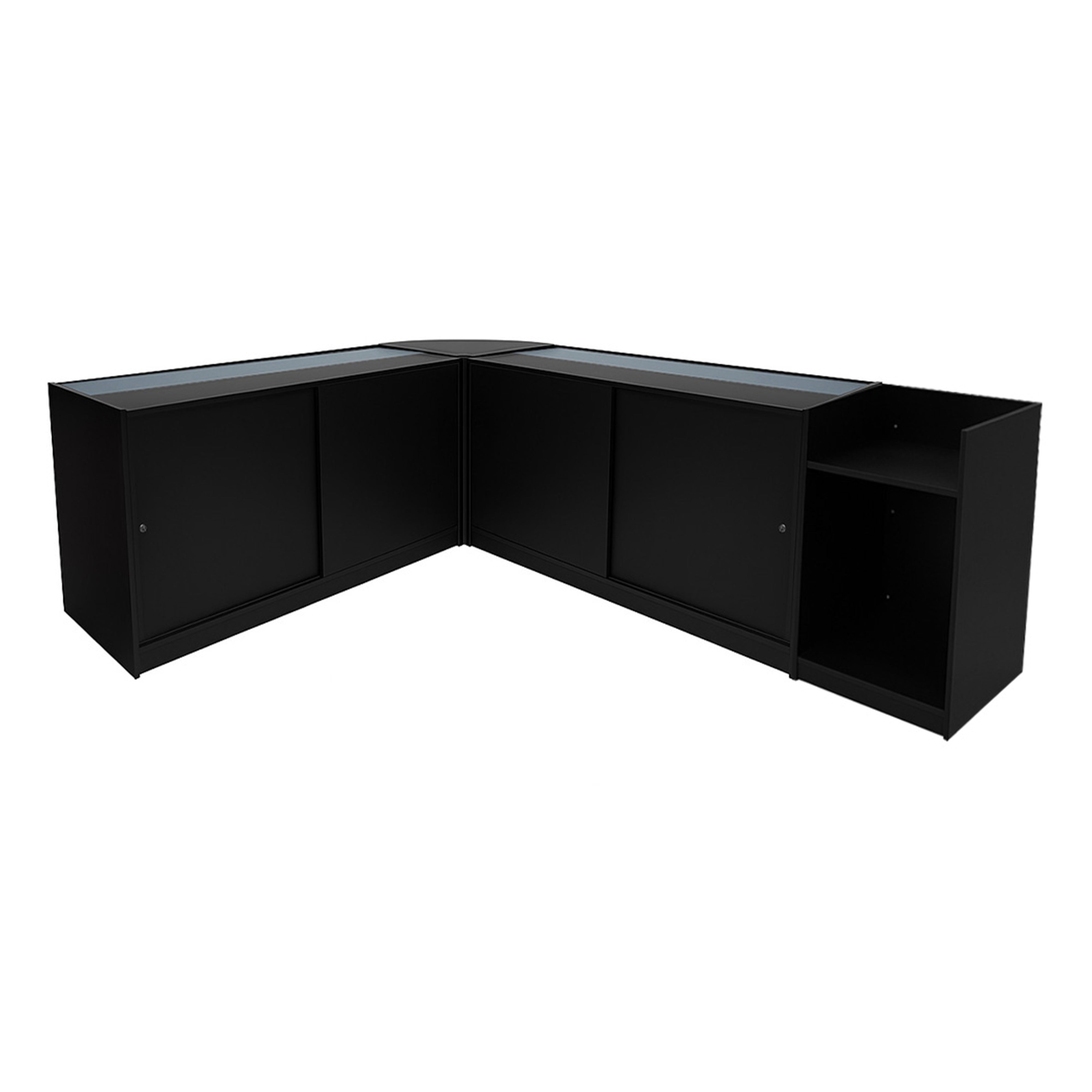 Q-Rax Banconi Negozio Set Astro LED Nero K1500 LM60 TB60