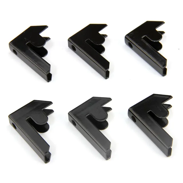 Q-Rax T-Rax Clip Collegamento Scaffalature 6 Pezzi Nere