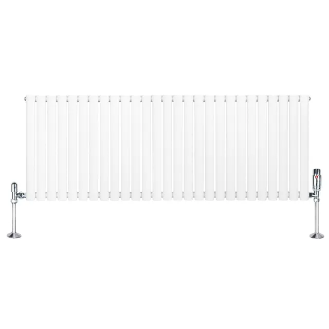 Q-Rax Radiatore Colonna Ovale 600x1620 mm Bianco Valvole