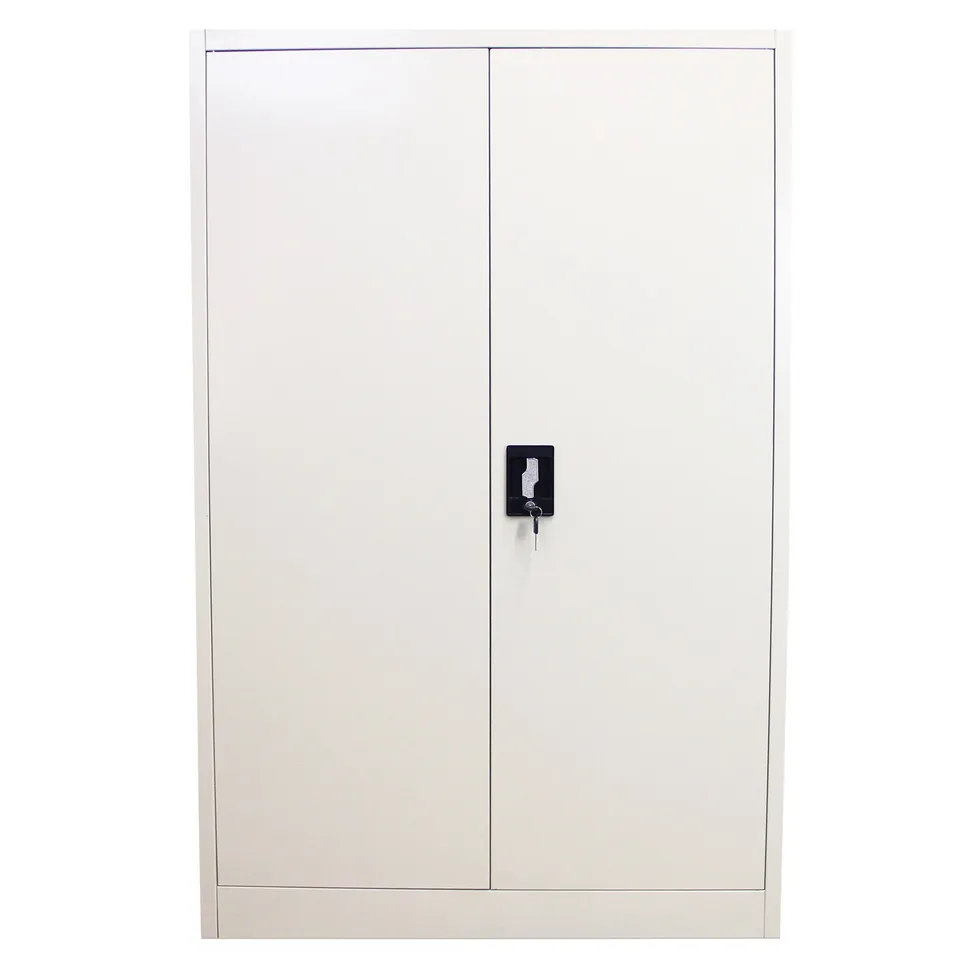 Q-Rax Armadietto Acciaio Grigio Alto 140x90x40 cm 3 Ripiani