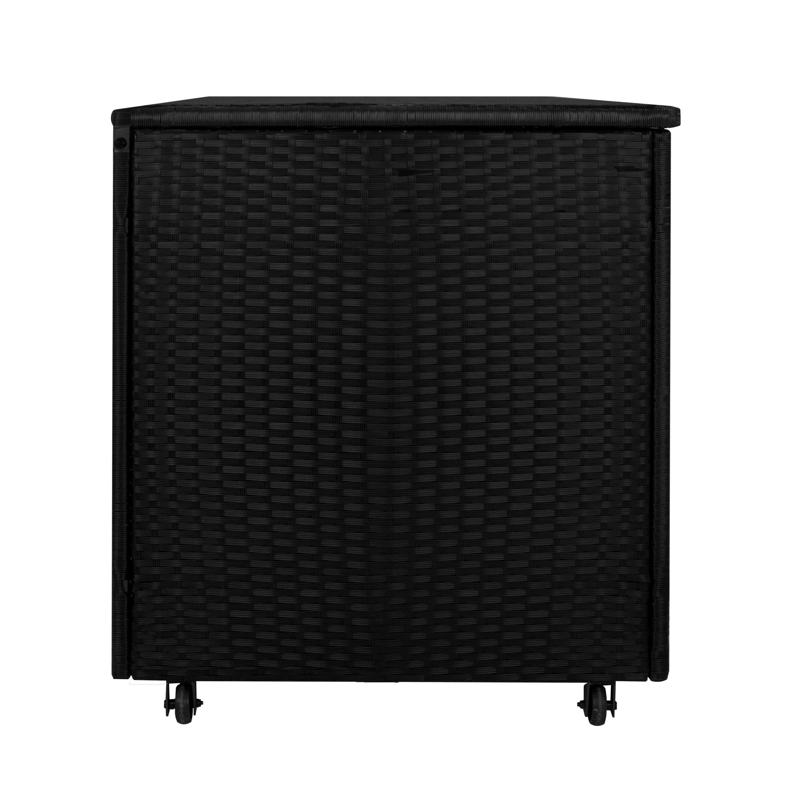 Q-Rax Mobili da Esterno Box Rattan 700L Baule Nero per Cuscini
