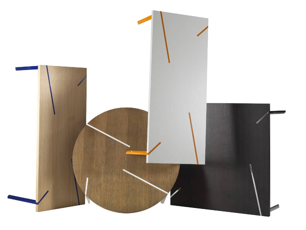 Officinanove Traces tavolo design legno 150 cm gambe acciaio
