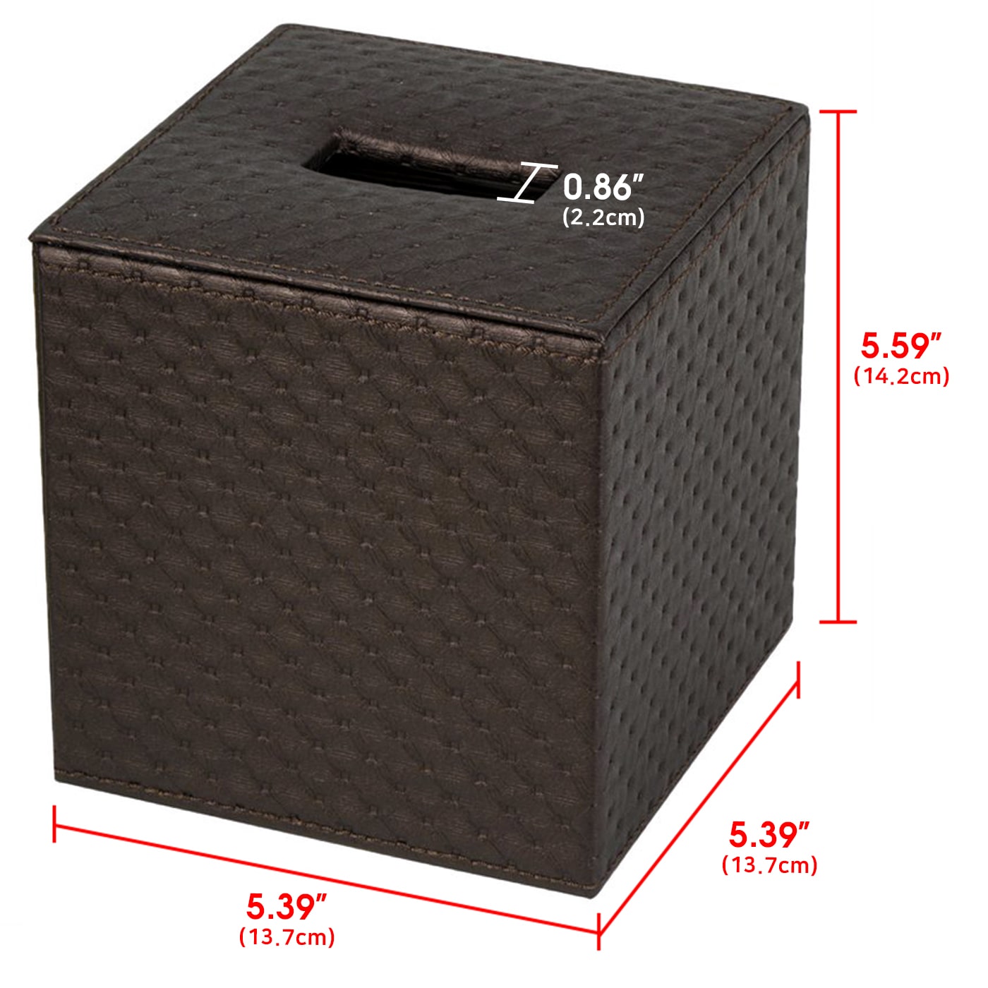 Jackcube Design Living Room portafazzoletti ecopelle marrone 2pz