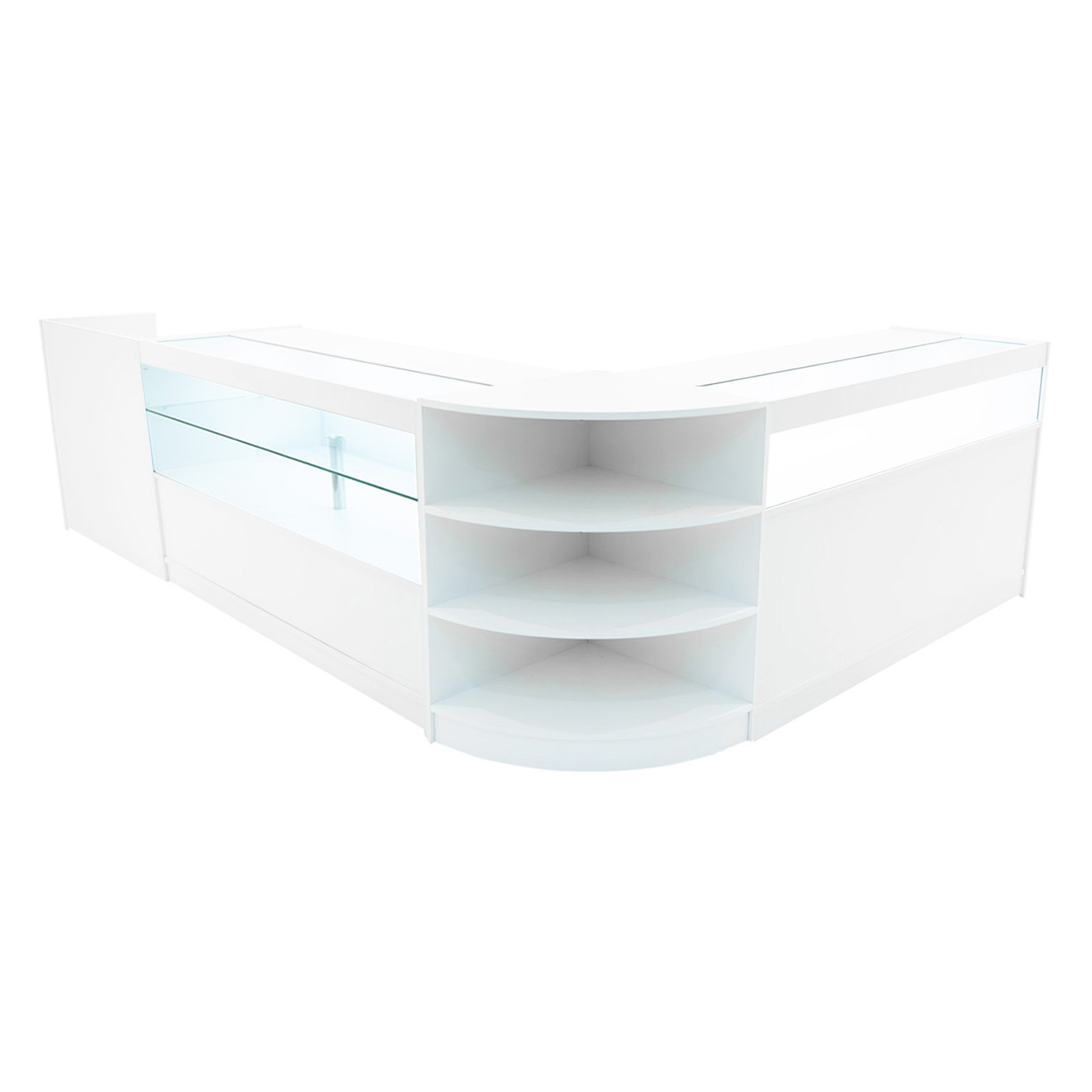 Q-Rax Banconi da Negozio Set Europa LED B1500 C1500 Bianco