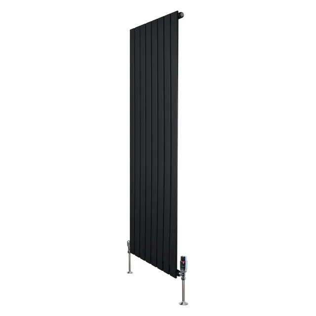 Q-Rax Radiatori a Pannelli Piatti 1600x560 mm Nero con Valvole
