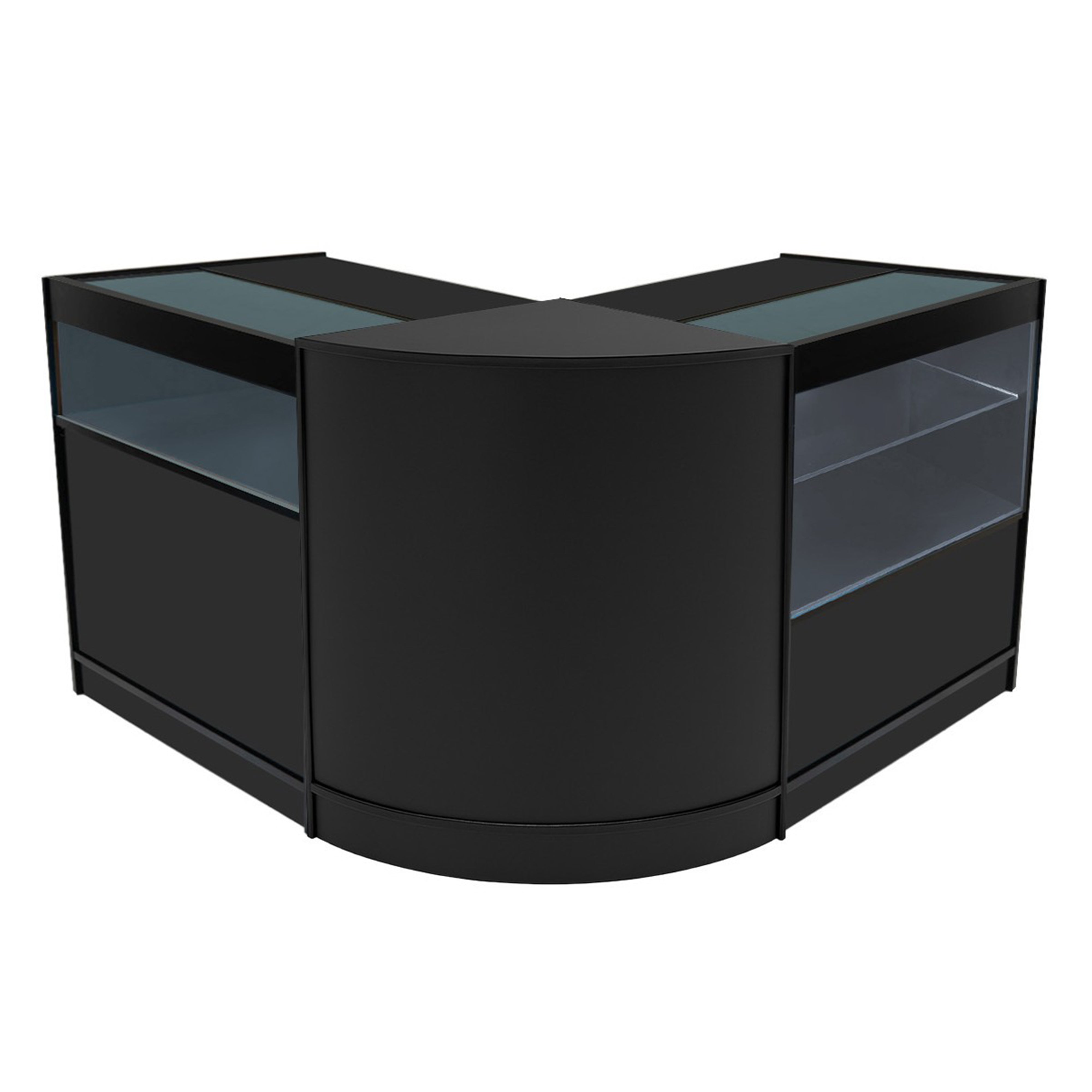 Q-Rax Banconi da Negozio Adonis set bancone nero LED B900