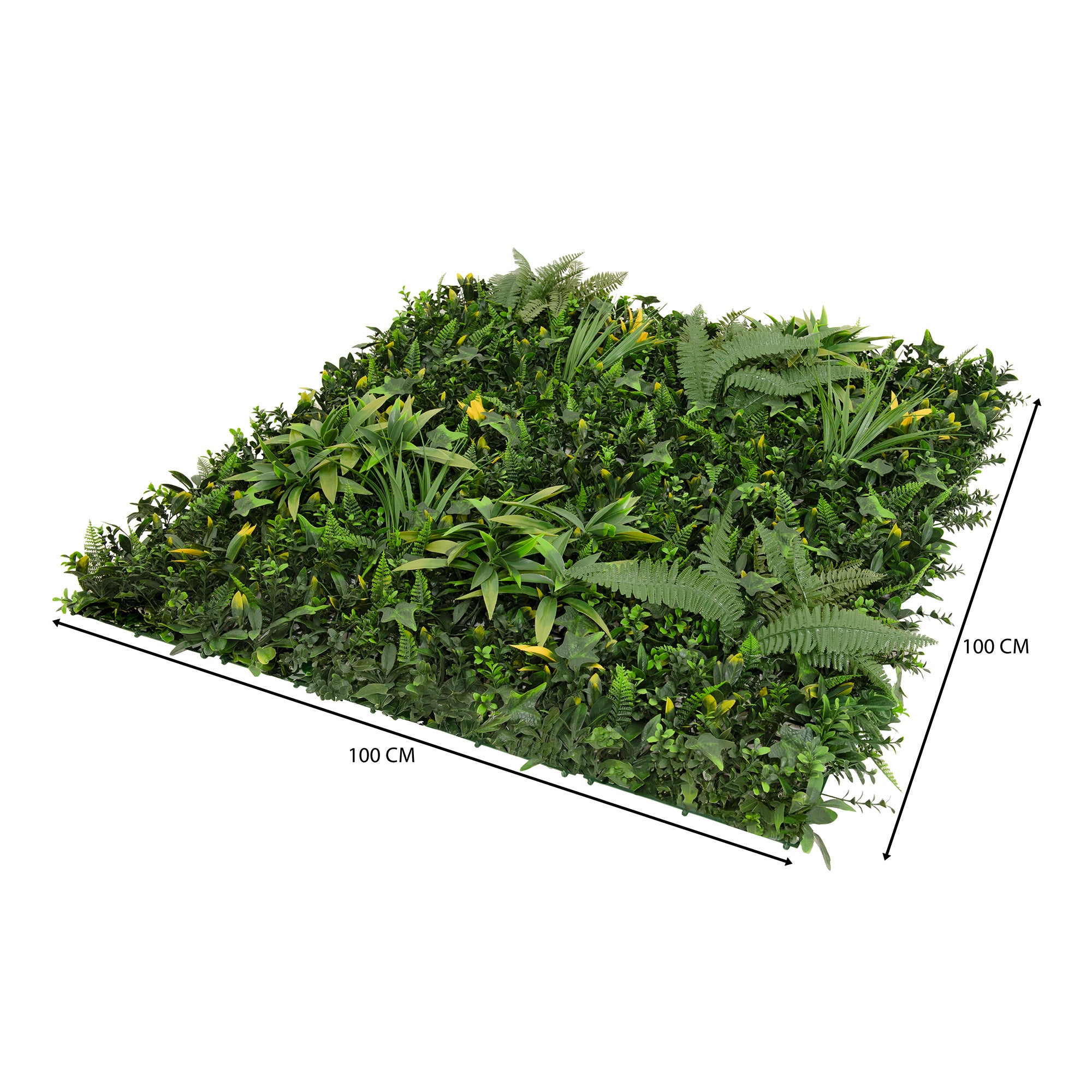 Q-Rax Ayla Pannello Vegetale Artificiale Parete Verde 100x100 cm