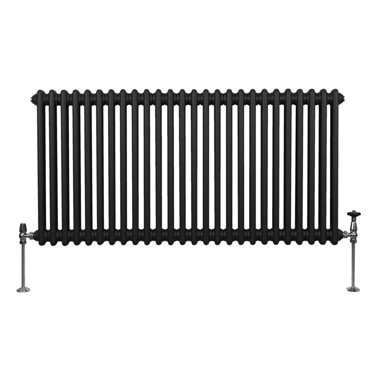 Q-Rax Radiatori Tradizionali 2 Colonne 600x1192mm Nero