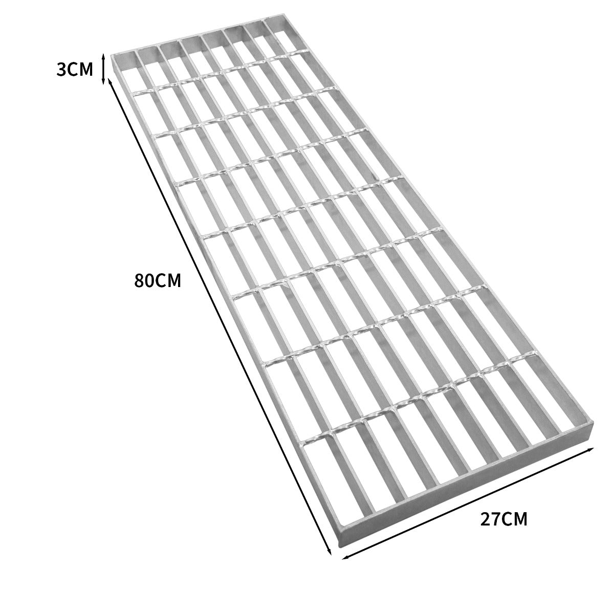 Q-Rax Griglia Zincata Acciaio 800x270mm Portata 216kg