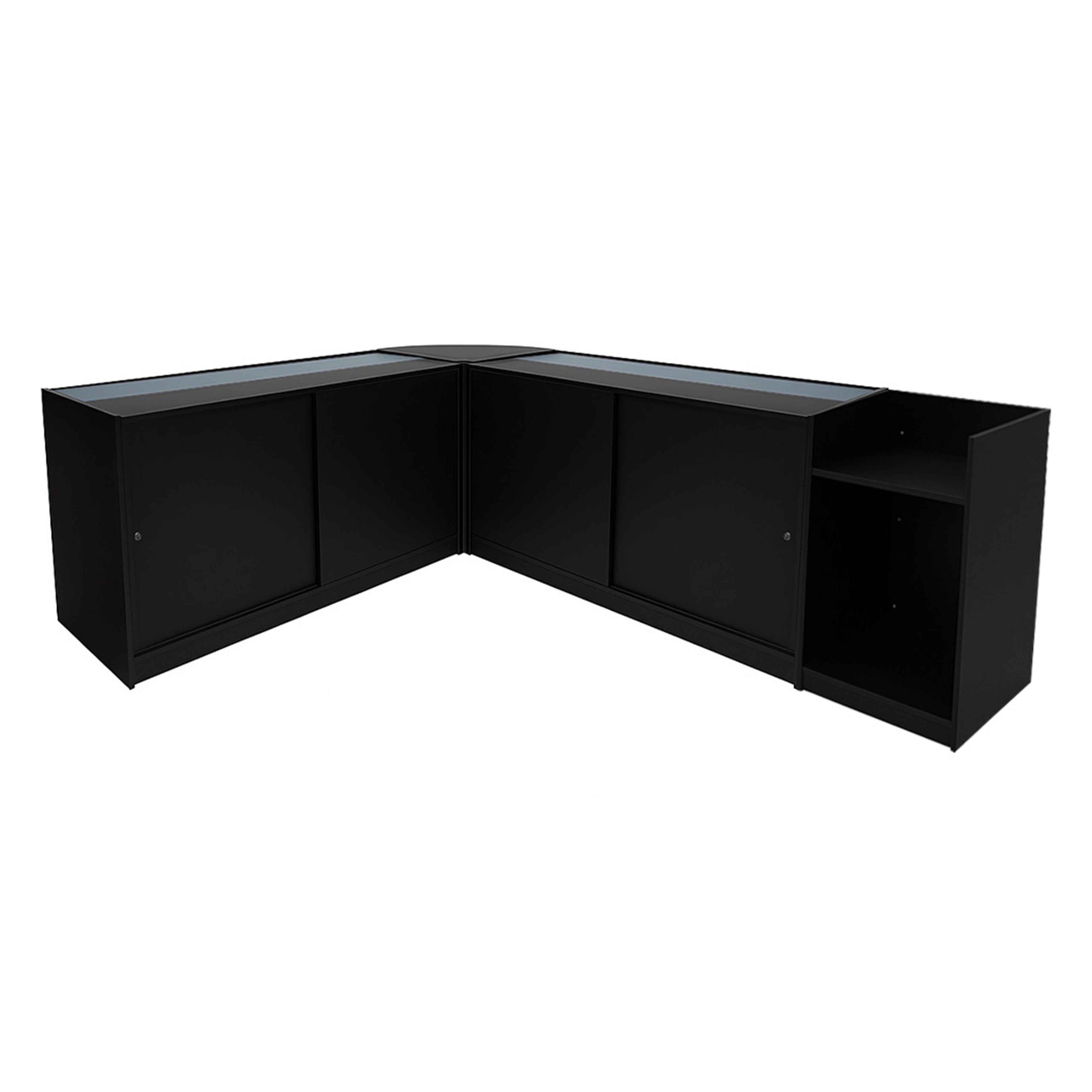Q-Rax Eclipse Bancone C1500 LM60 TB60 LED Nero Set 4 pz