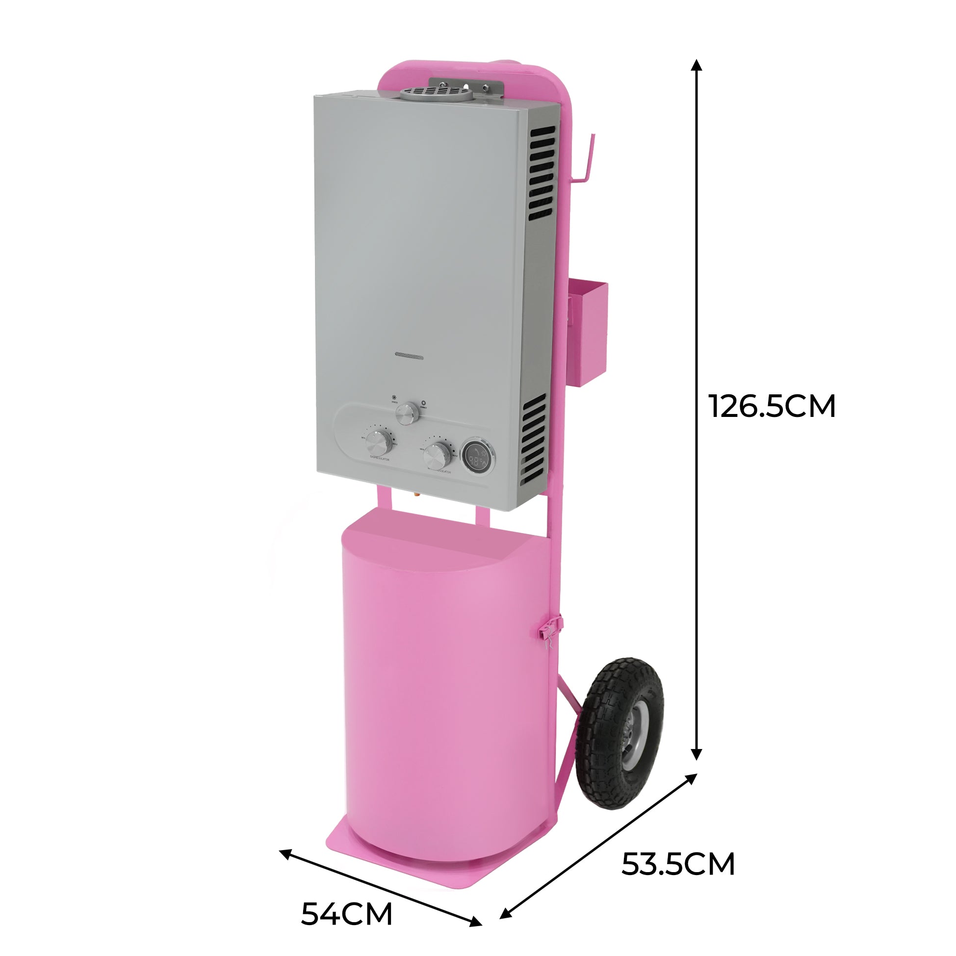 Q-Rax Doccia Cavalli Portatile Rosa Trolley 18L