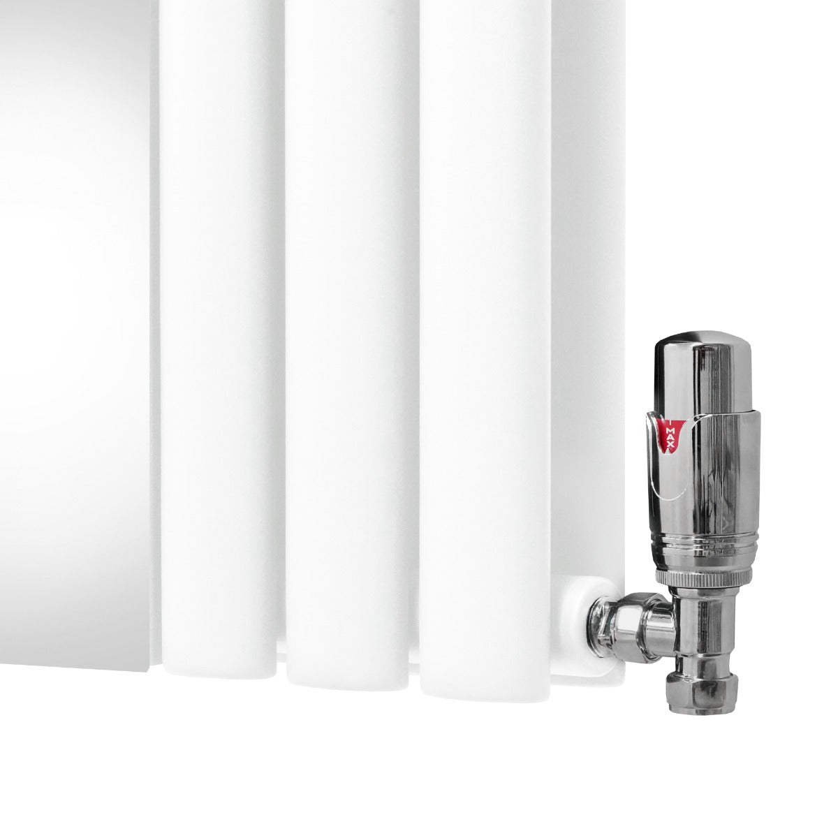 Q-Rax Pannelli Ovali 1800x500 Termosifone Bianco con Specchio