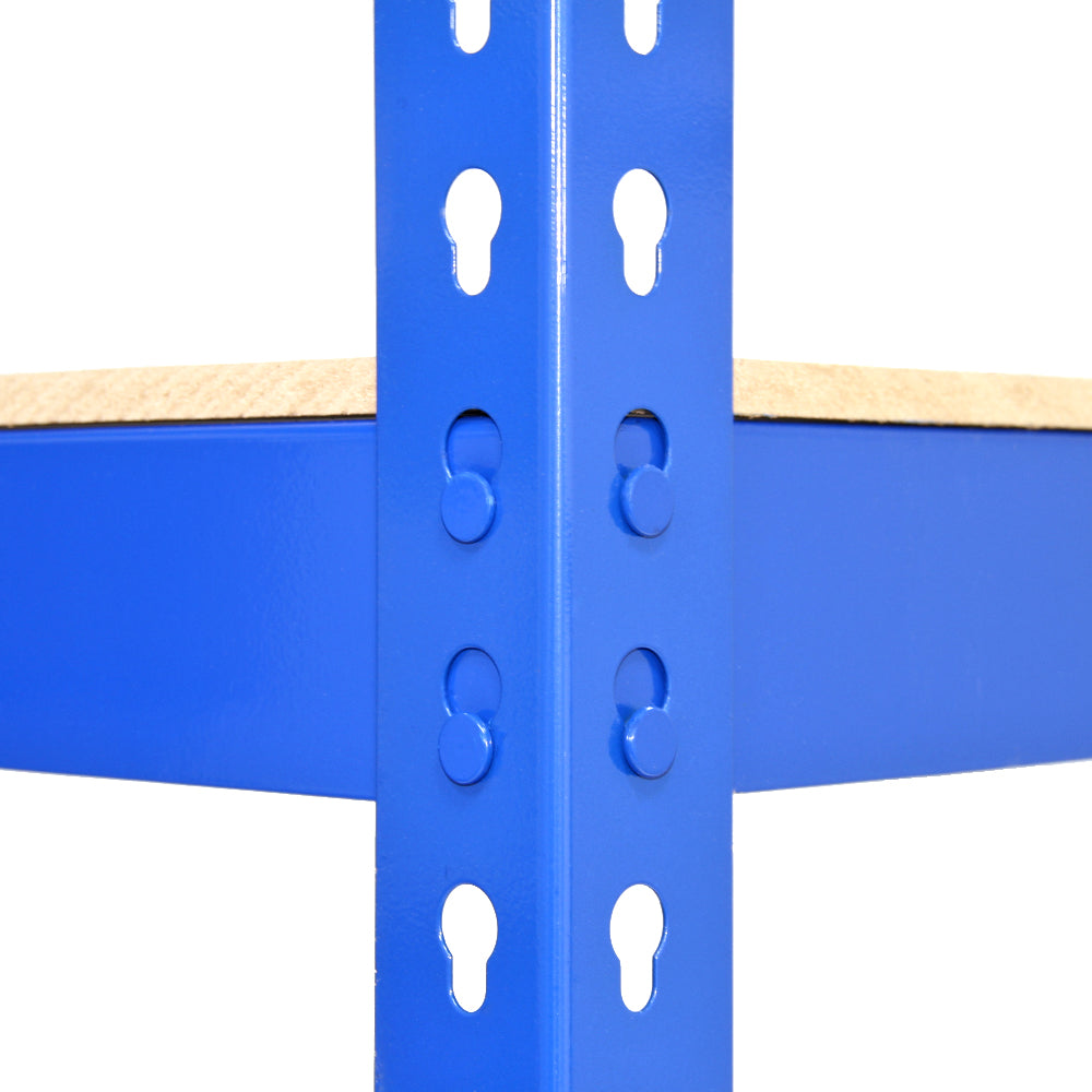Q-Rax Scaffale Garage Incastro Blu 90x50cm 3 Pezzi 200kg