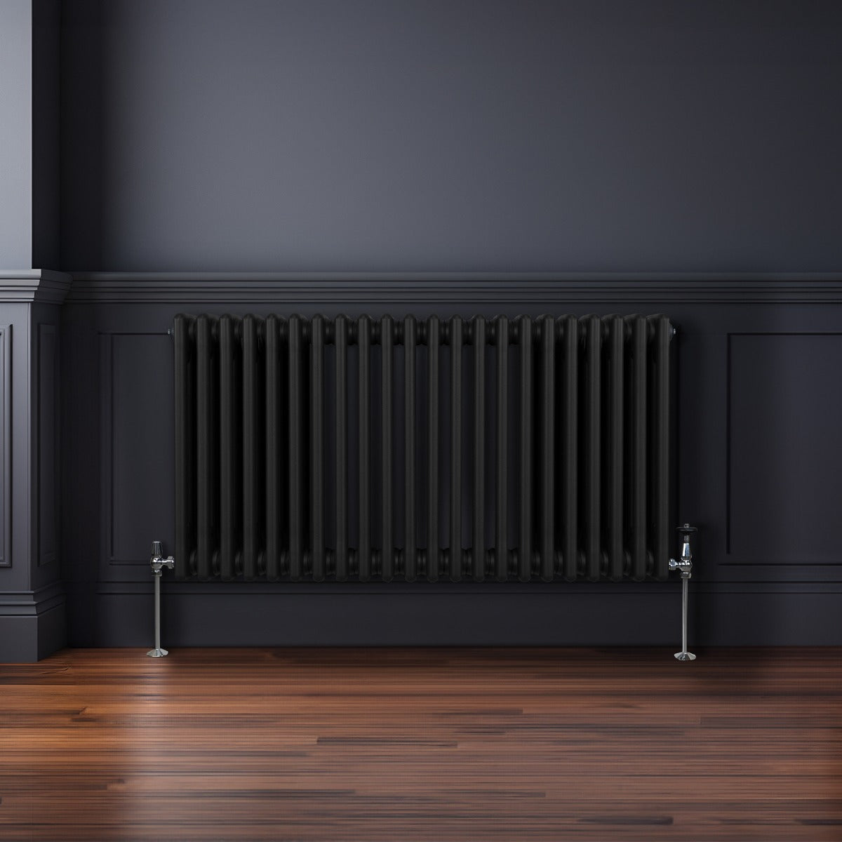 Q-Rax Radiatori Tradizionali 3 Colonne Termosifone Nero 600x1012mm