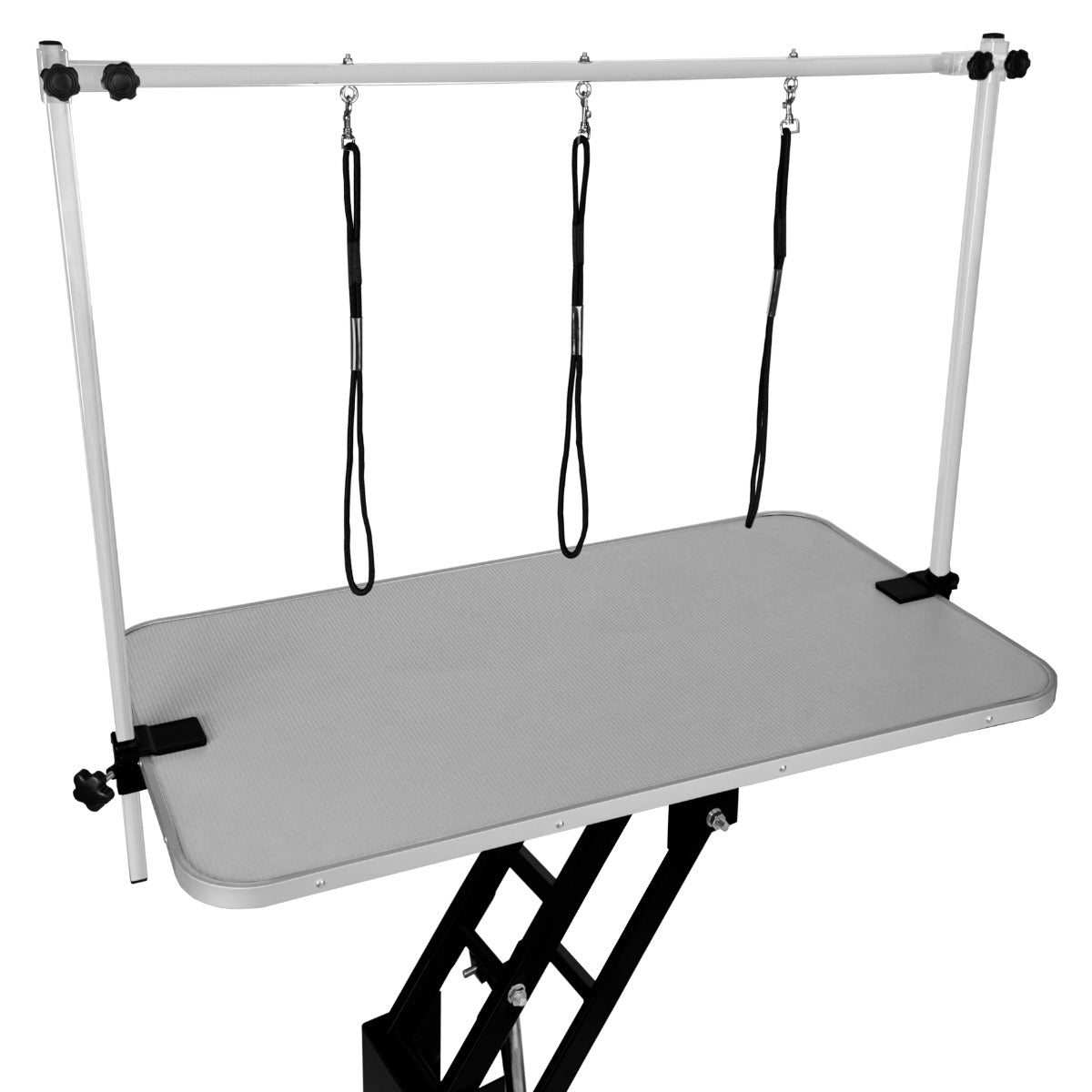 Q-Rax Tavolo Toelettatura Idraulico Nero Piano Grigio