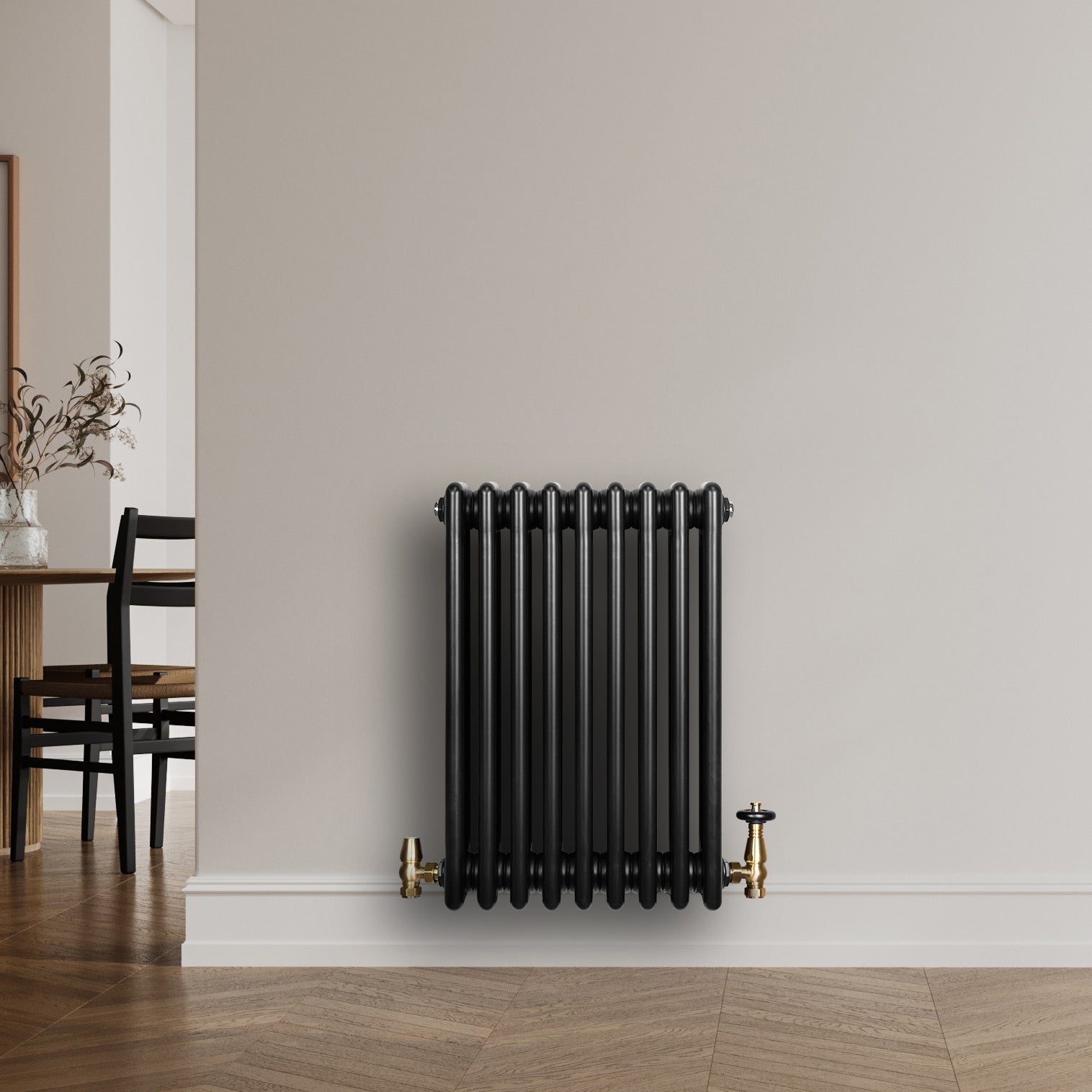 Q-Rax Radiatore 4 Colonne 600x425 Nero Acciaio