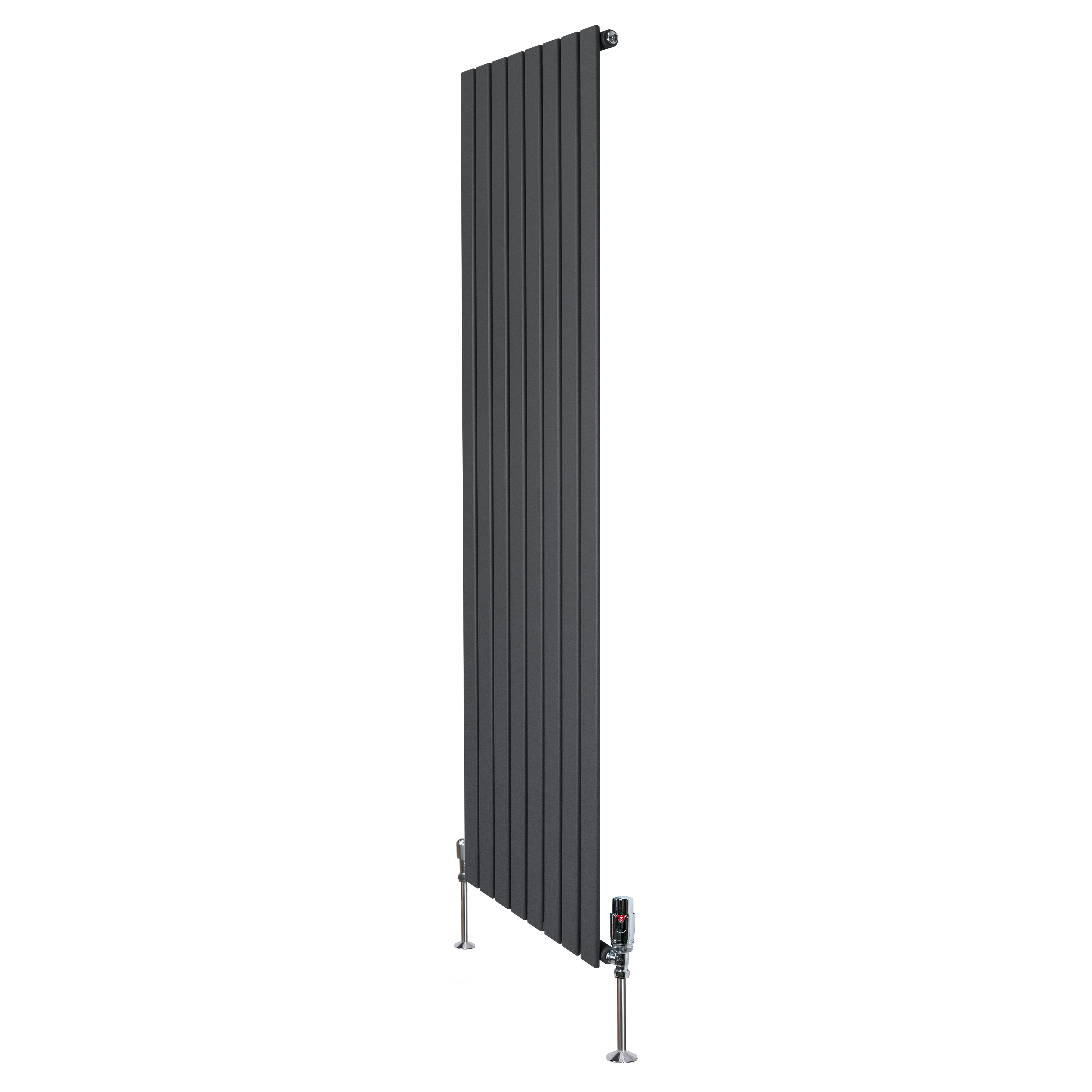 Q-Rax Radiatore Verticale 1800x560 Antracite con Valvole