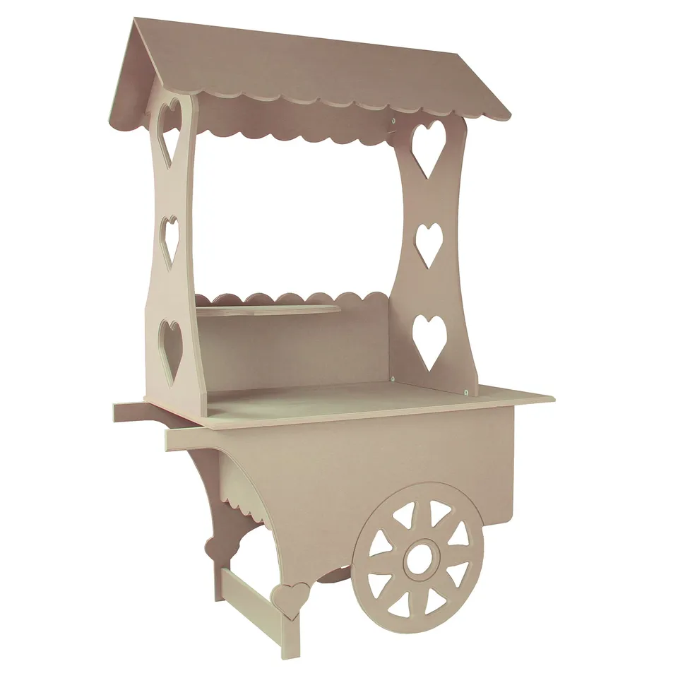 Q-Rax Accessori Casa carretto dolci MDF 199cm naturale