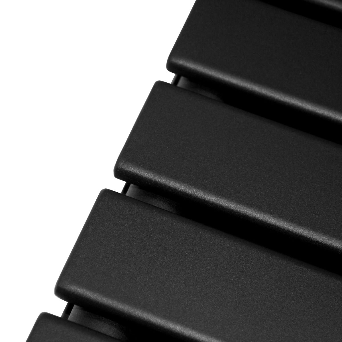Q-Rax Radiatore Piatti Verticale Nero Opaco 160x28 cm